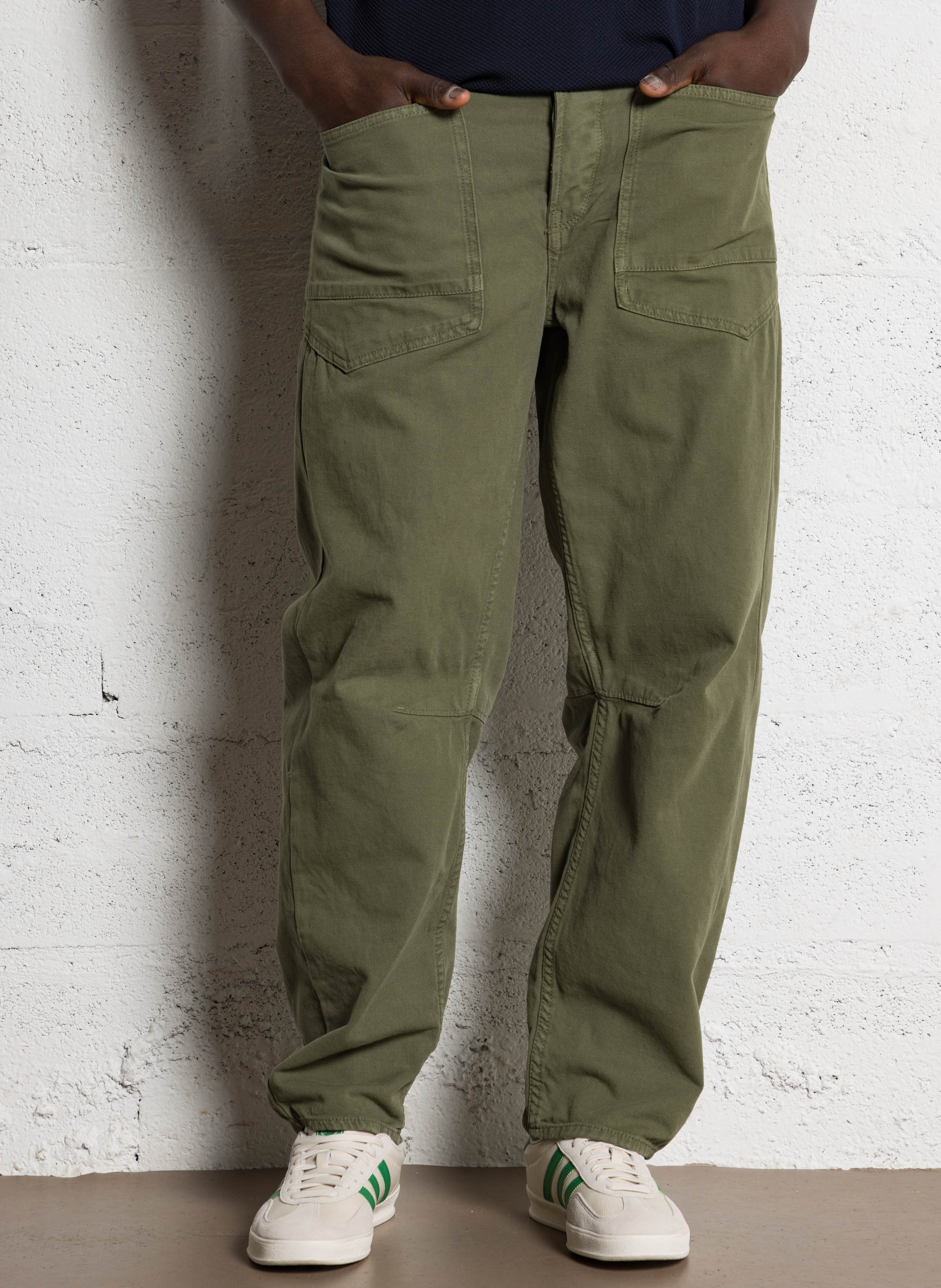 Pantalone dritto in cotone LE TEMPS DES CERISES Verde