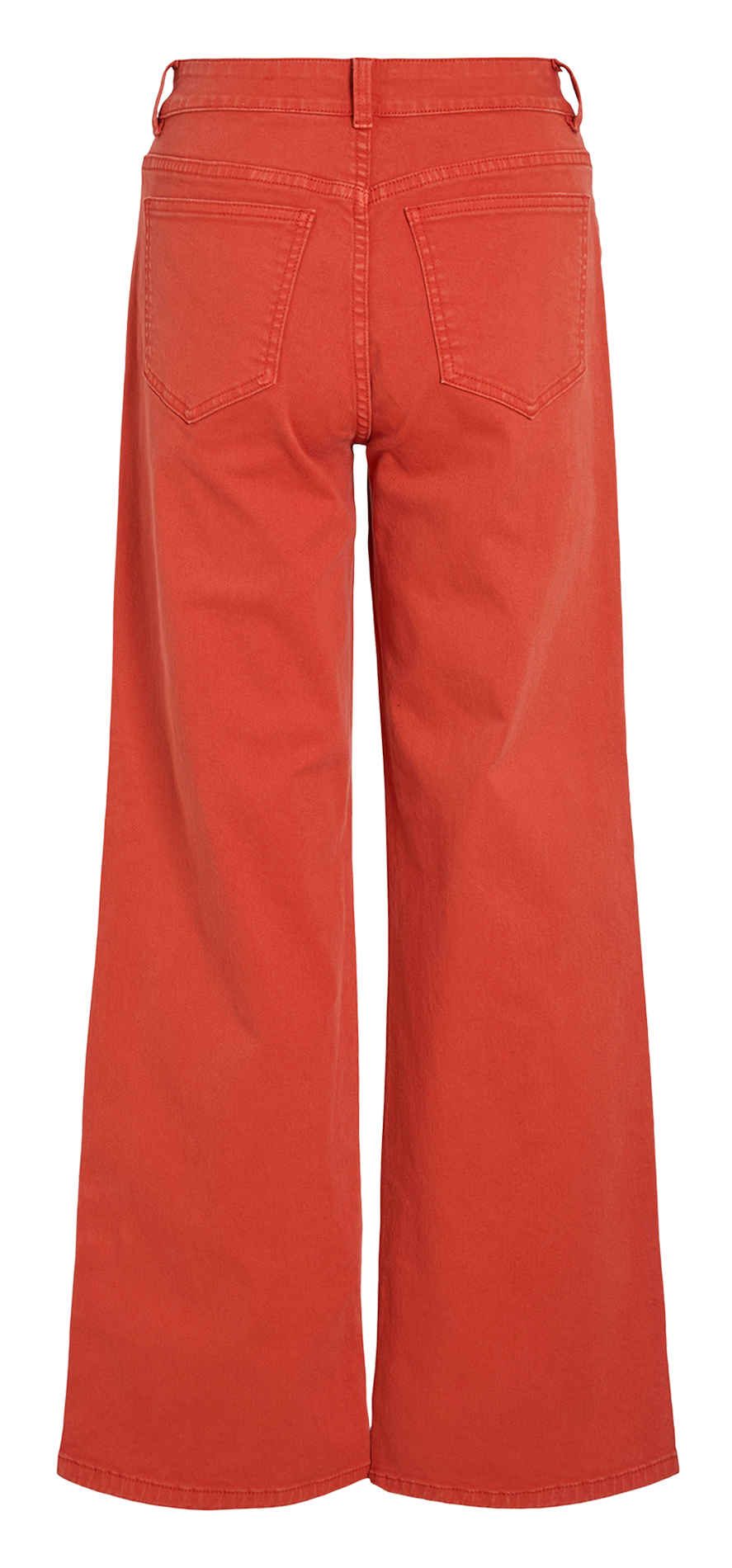 Jean large en coton mélangé VILA Rouge