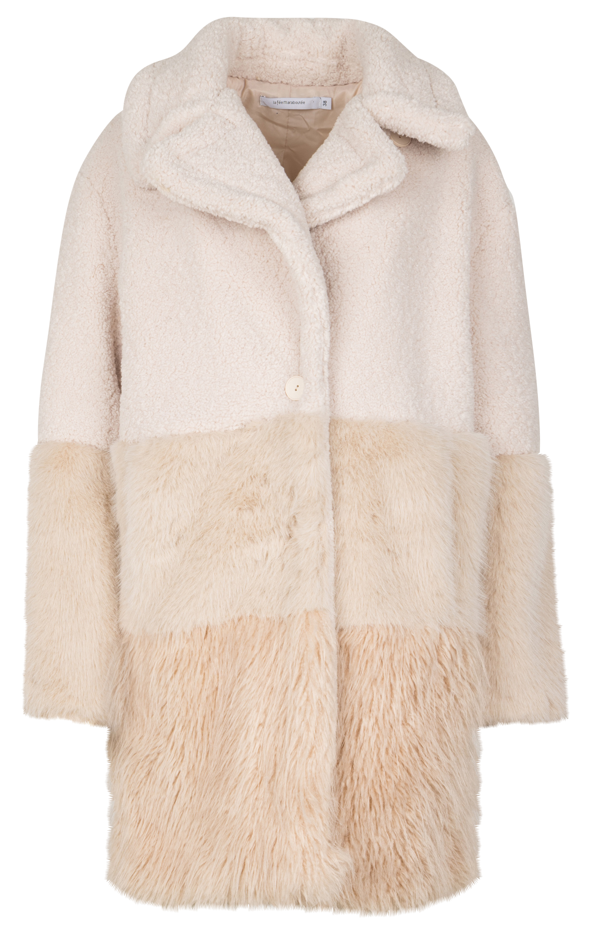 Manteau col tailleur  LA FEE MARABOUTEE Blanc