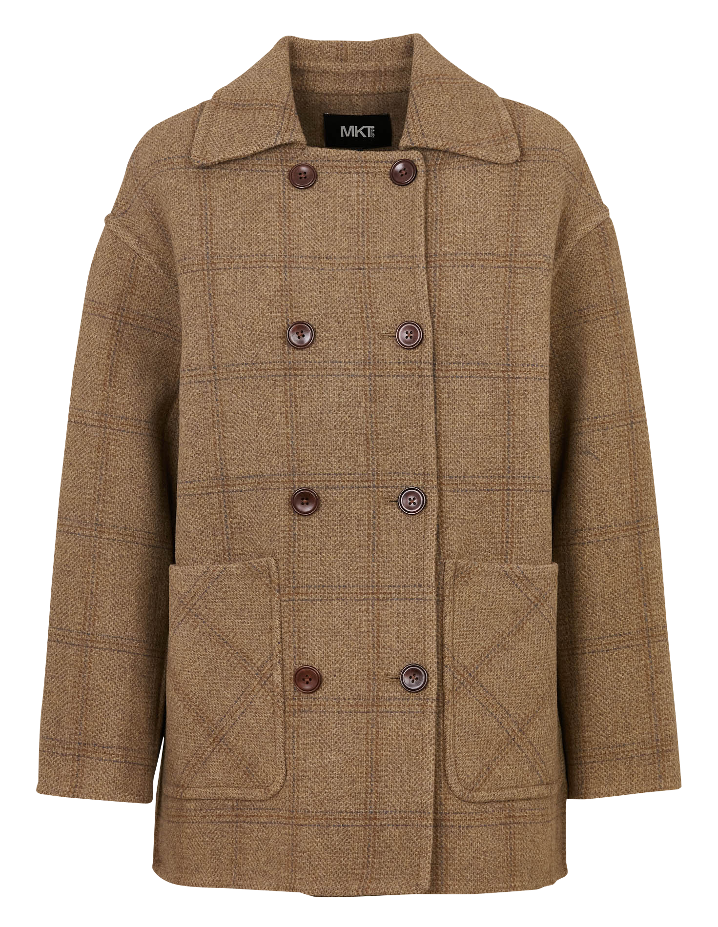 Mantel aus Woll-Mix mit klassischem Kragen MKT Braun