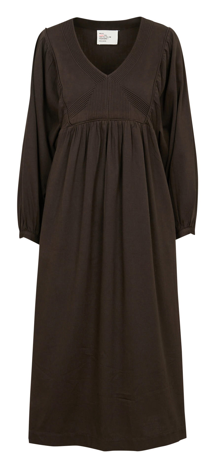 Halflange jurk van katoen LEON & HARPER Bruin