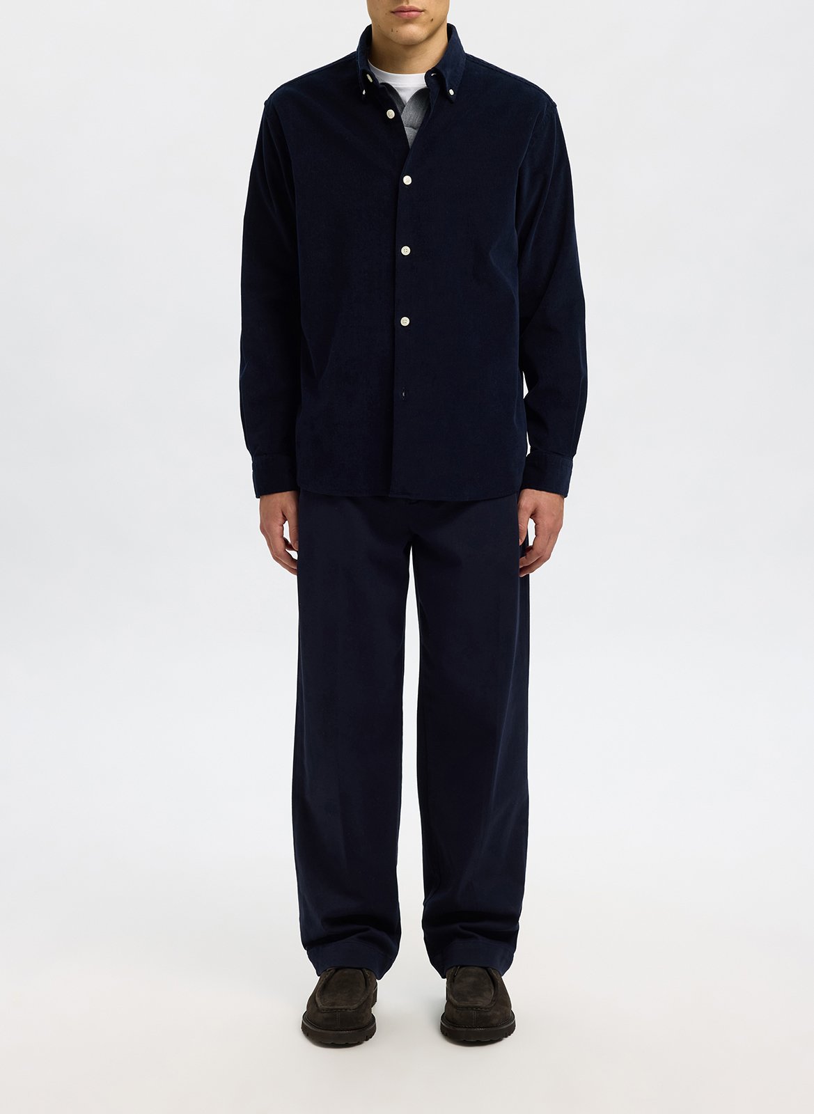 Surchemise en velours côtelé SELECTED Bleu