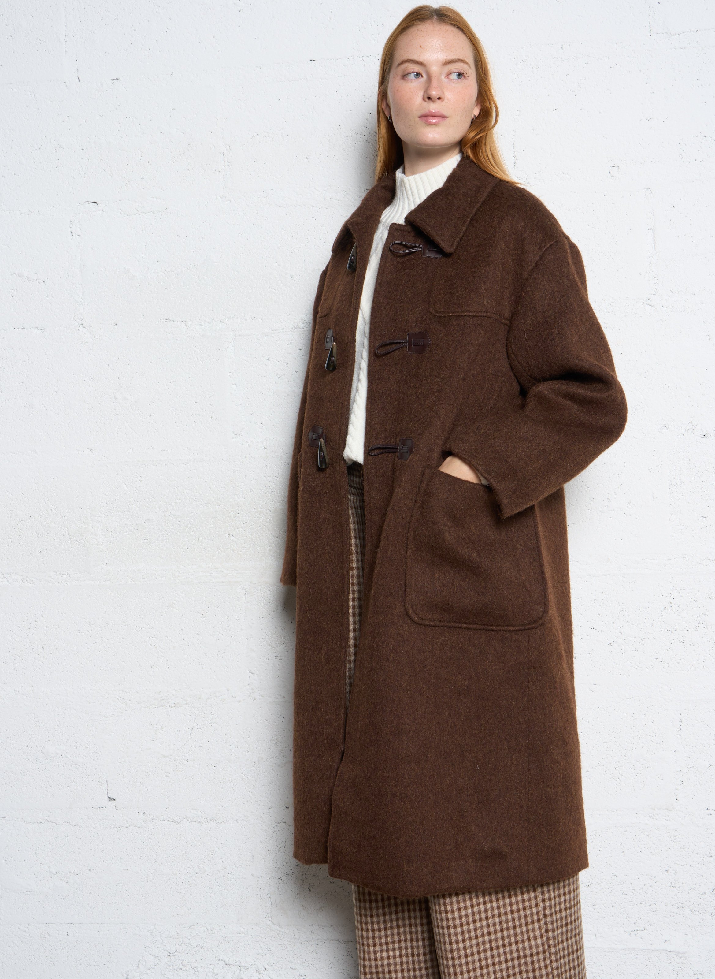 Gerade geschnittene Karohose THE KORNER Braun