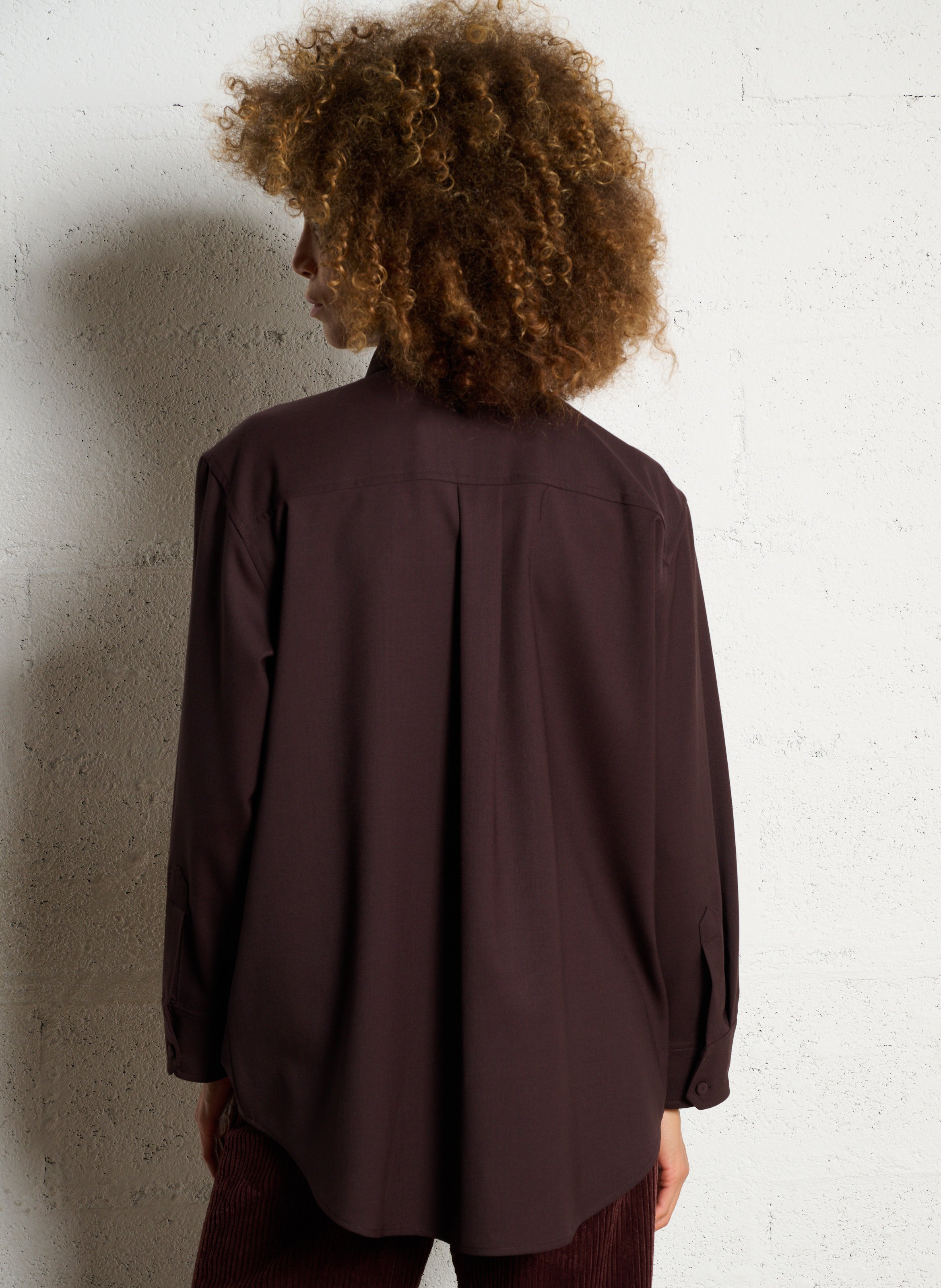 Chemise oversize col classique MARGAUX LONNBERG Marron