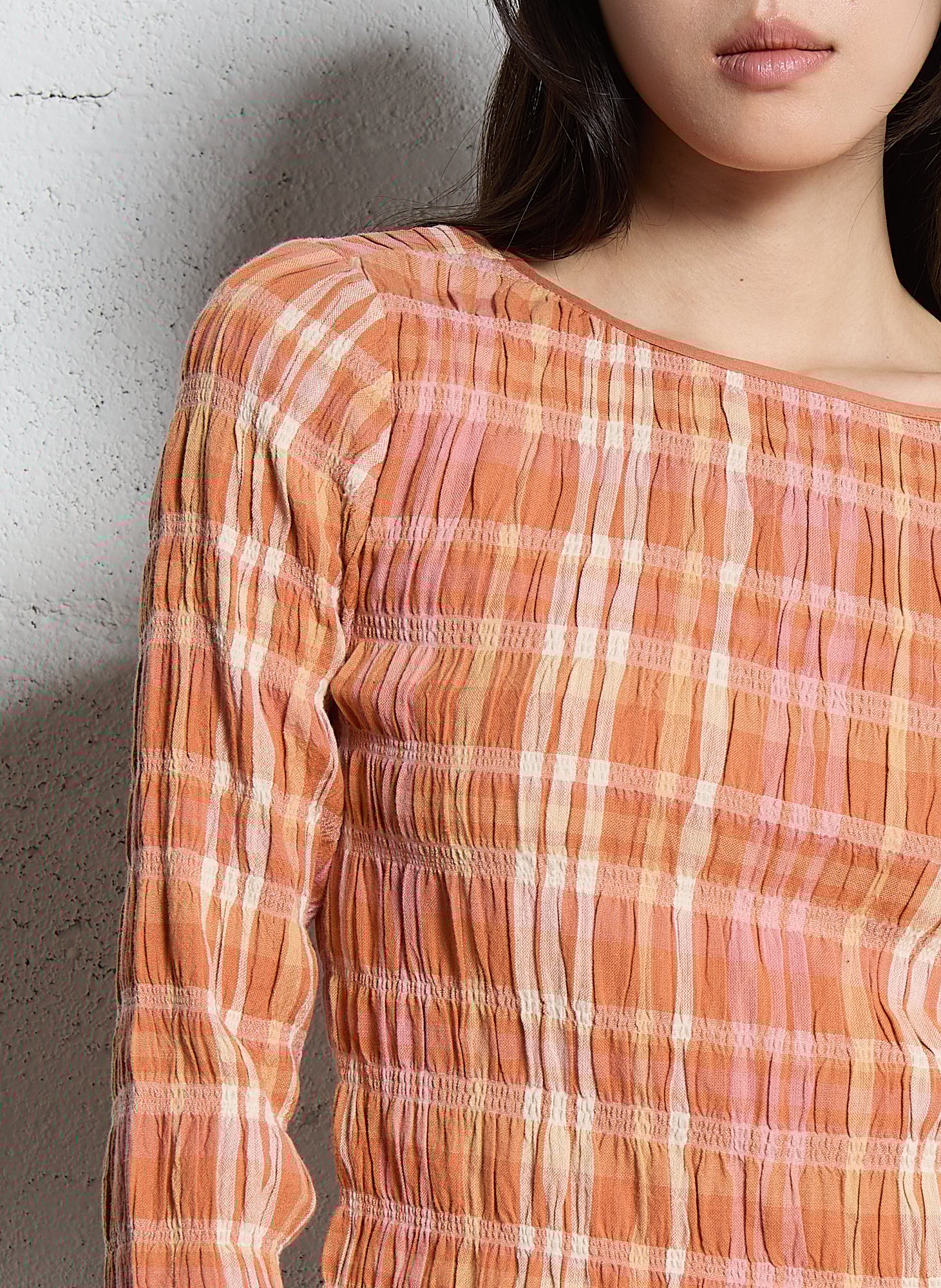 Tailliertes Top mit Rundhalsausschnitt aus Baumwollmischung BILLABONG Orange