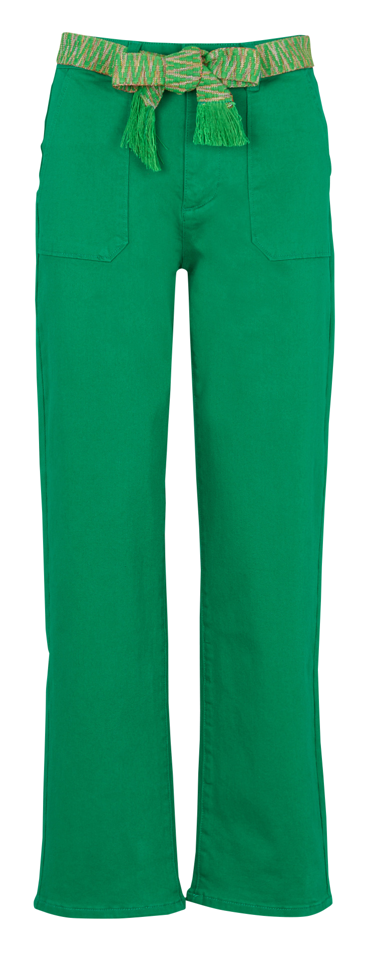 Straight-leg cotton velvet pants LA PETITE ETOILE Green