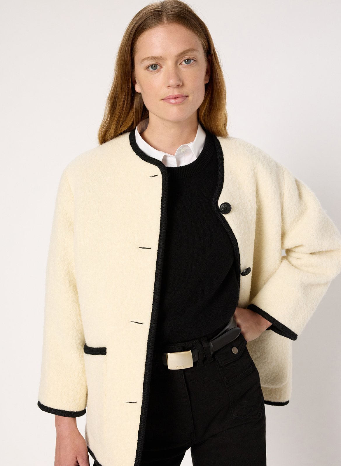 Jas van alpacawol GERARD DAREL Beige