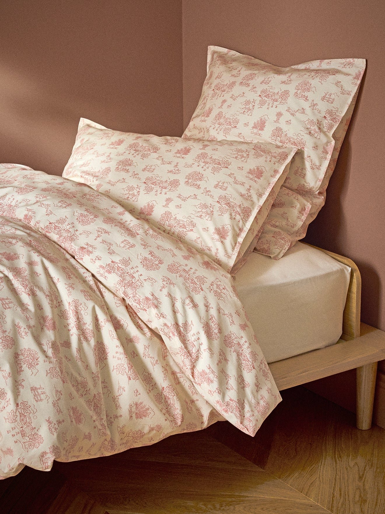 "Aloïs" cotton percale duvet cover CYRILLUS Pink