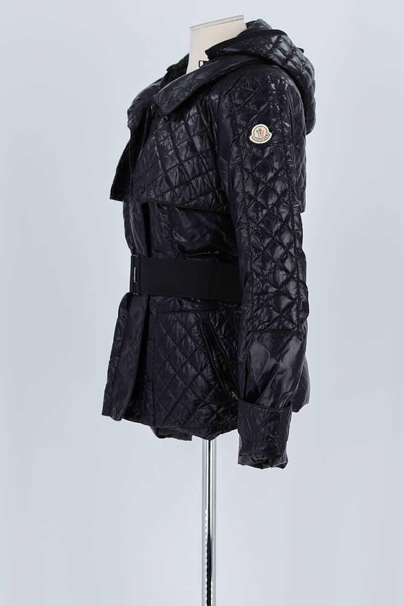 Lightweight quilted padded jacket with high neck MONCLER - Seconde Main Black
