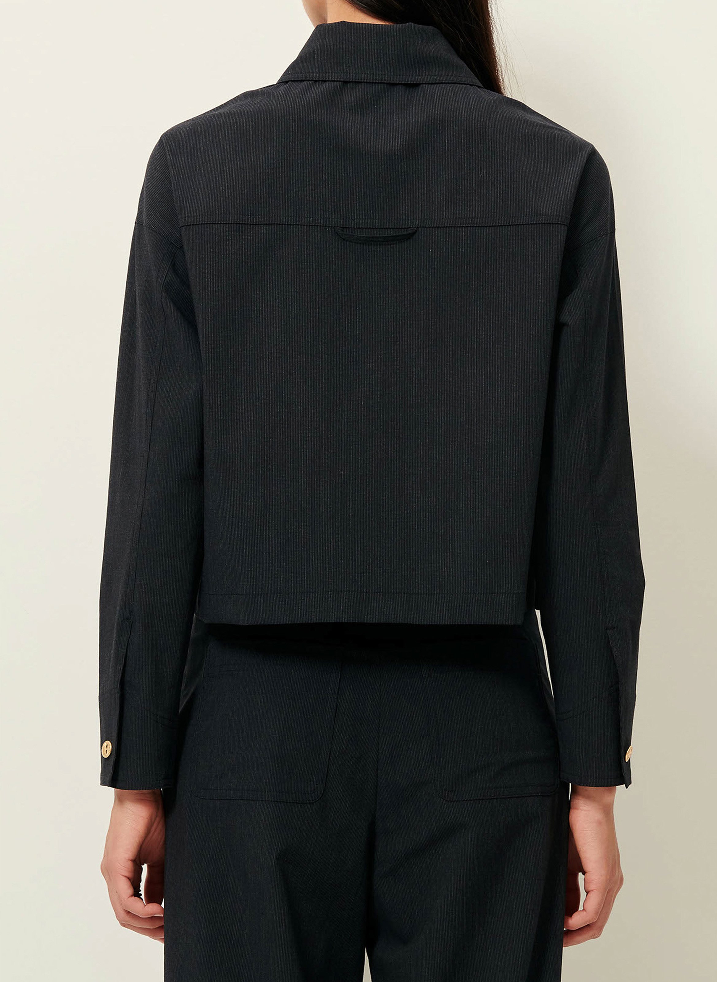 Ausgestellte High Waist Jeans aus Baumwoll-Mix SESSUN Grau