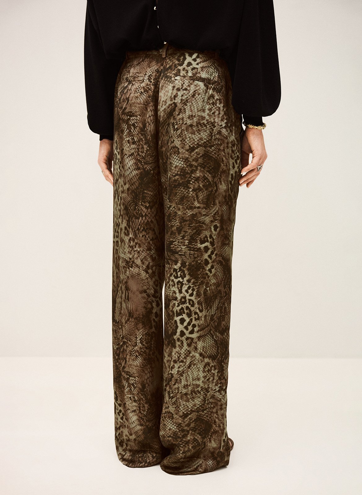 Pantalon large imprimé BA&SH Kaki