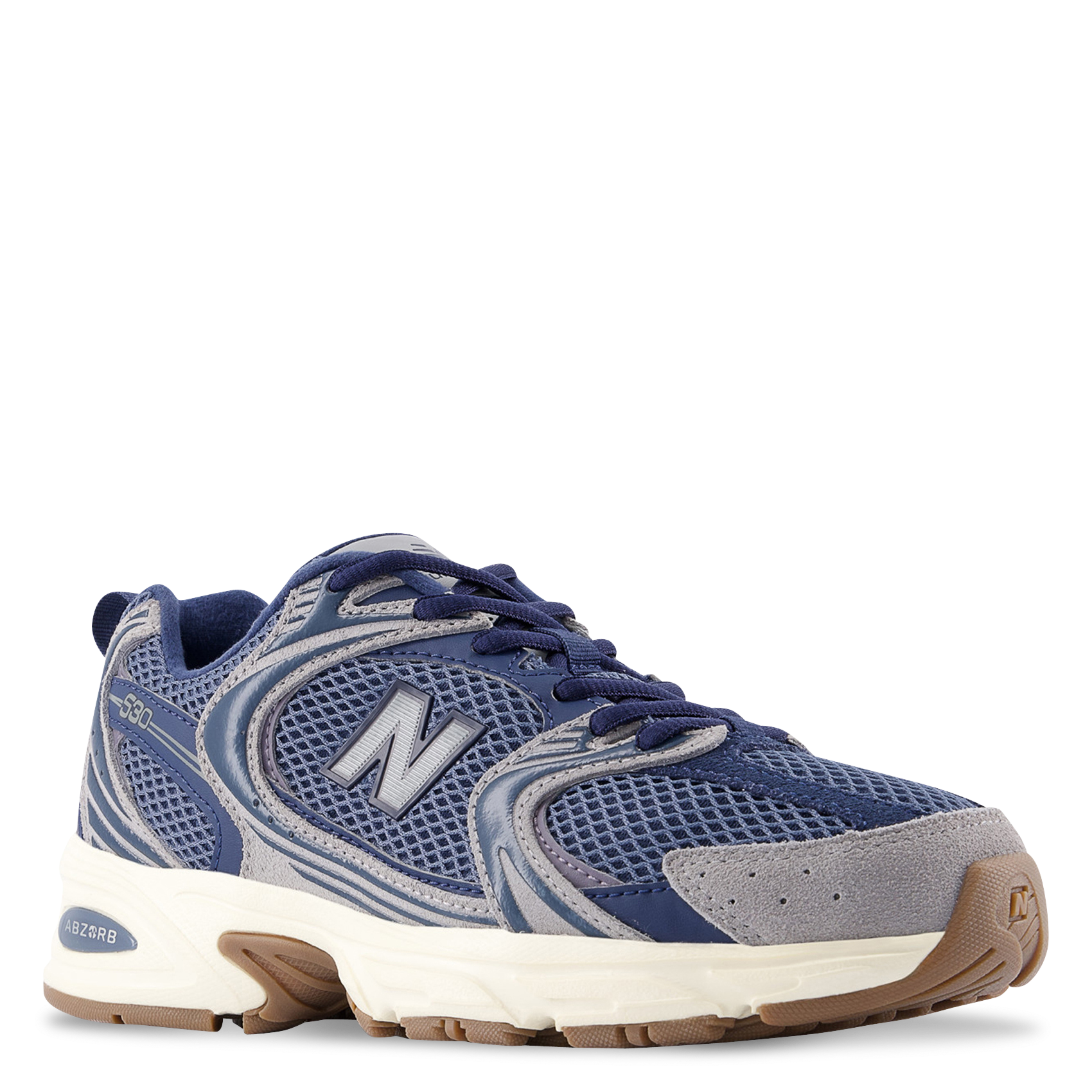 Low-top leather mix sneakers NEW BALANCE Blue