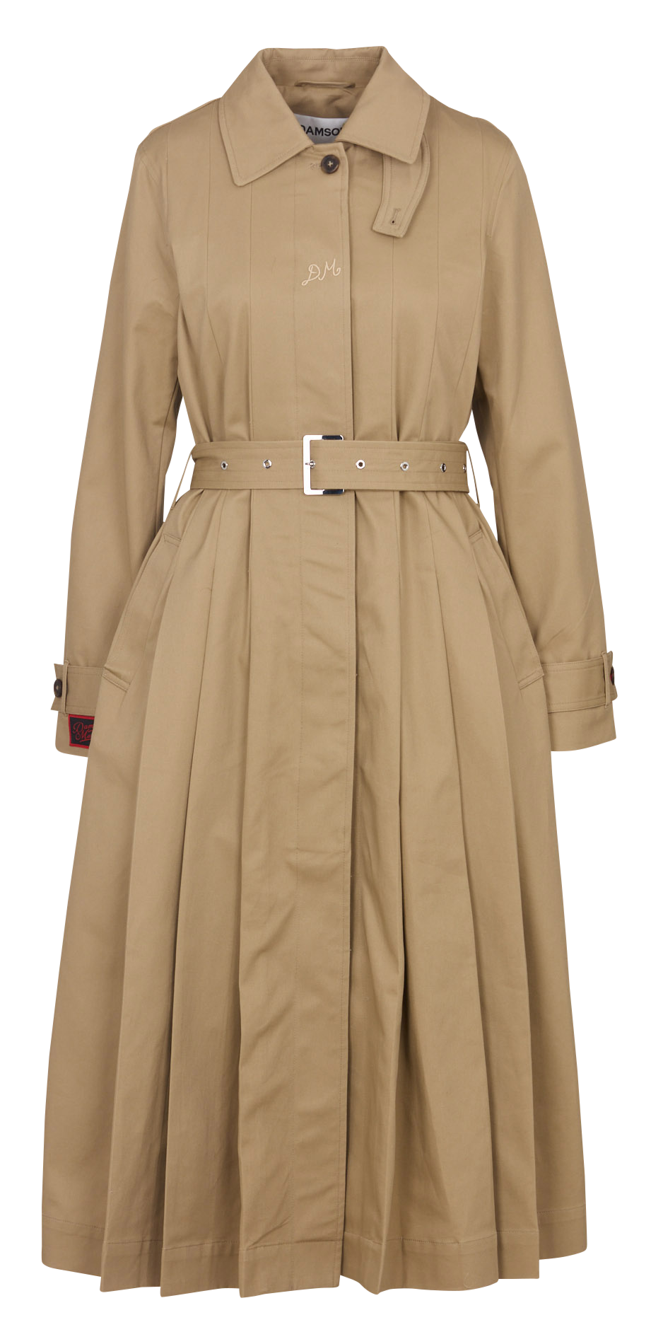 Trench ruim van biologisch katoenmix DAMSON MADDER Beige