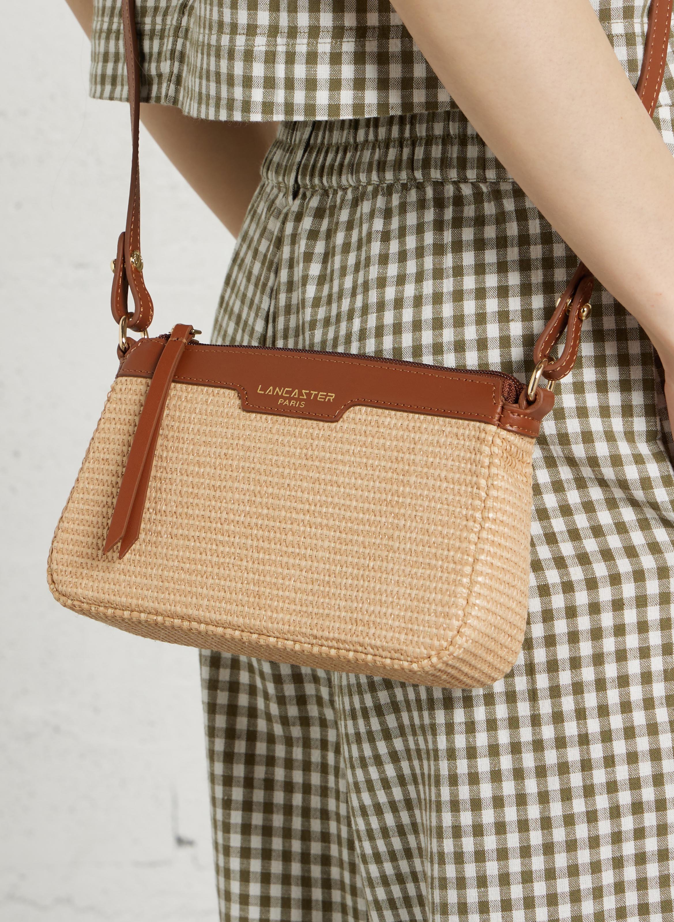 Sac à main en cuir LANCASTER PARIS Marron