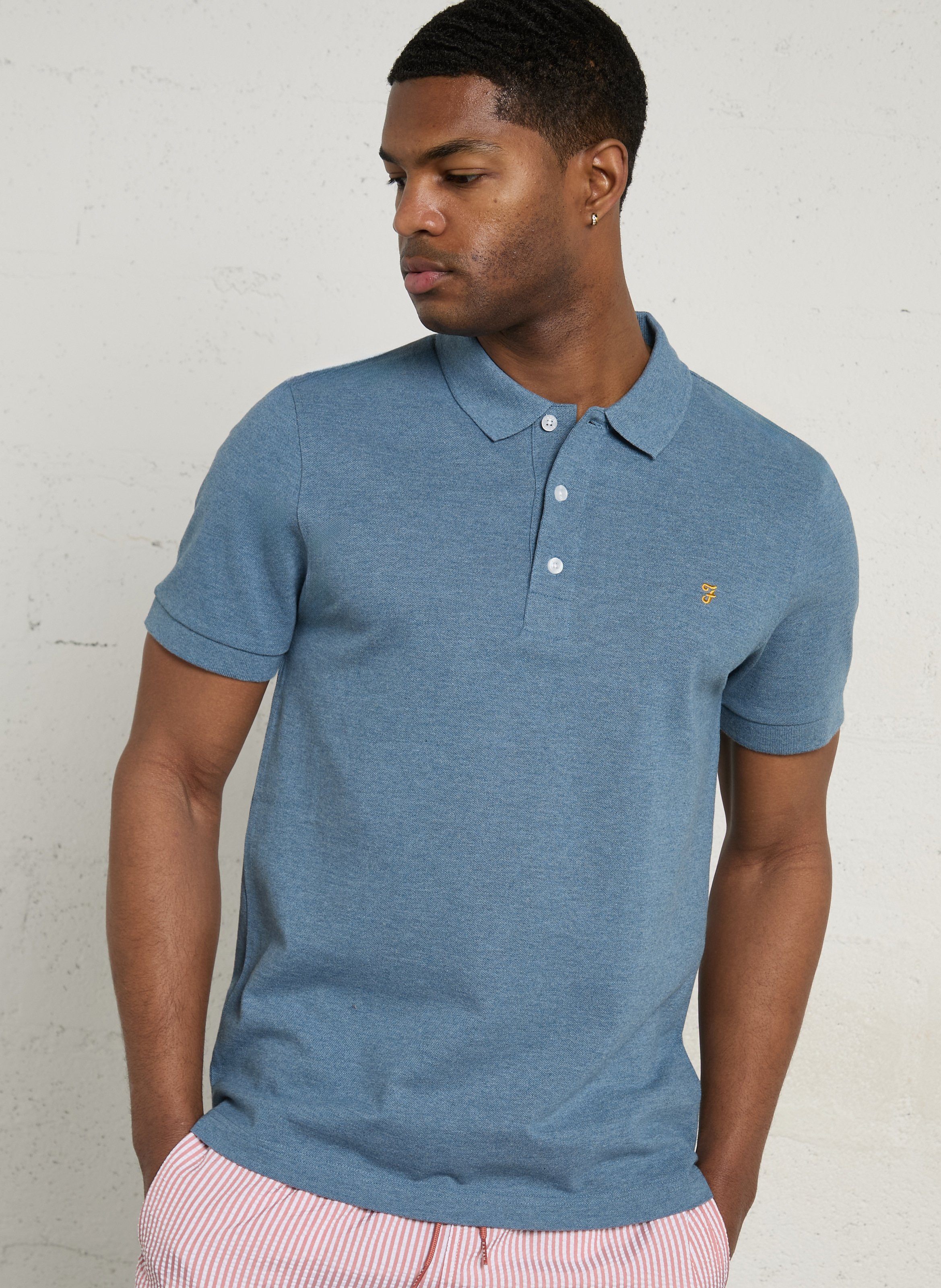 Short-sleeved organic cotton polo shirt FARAH