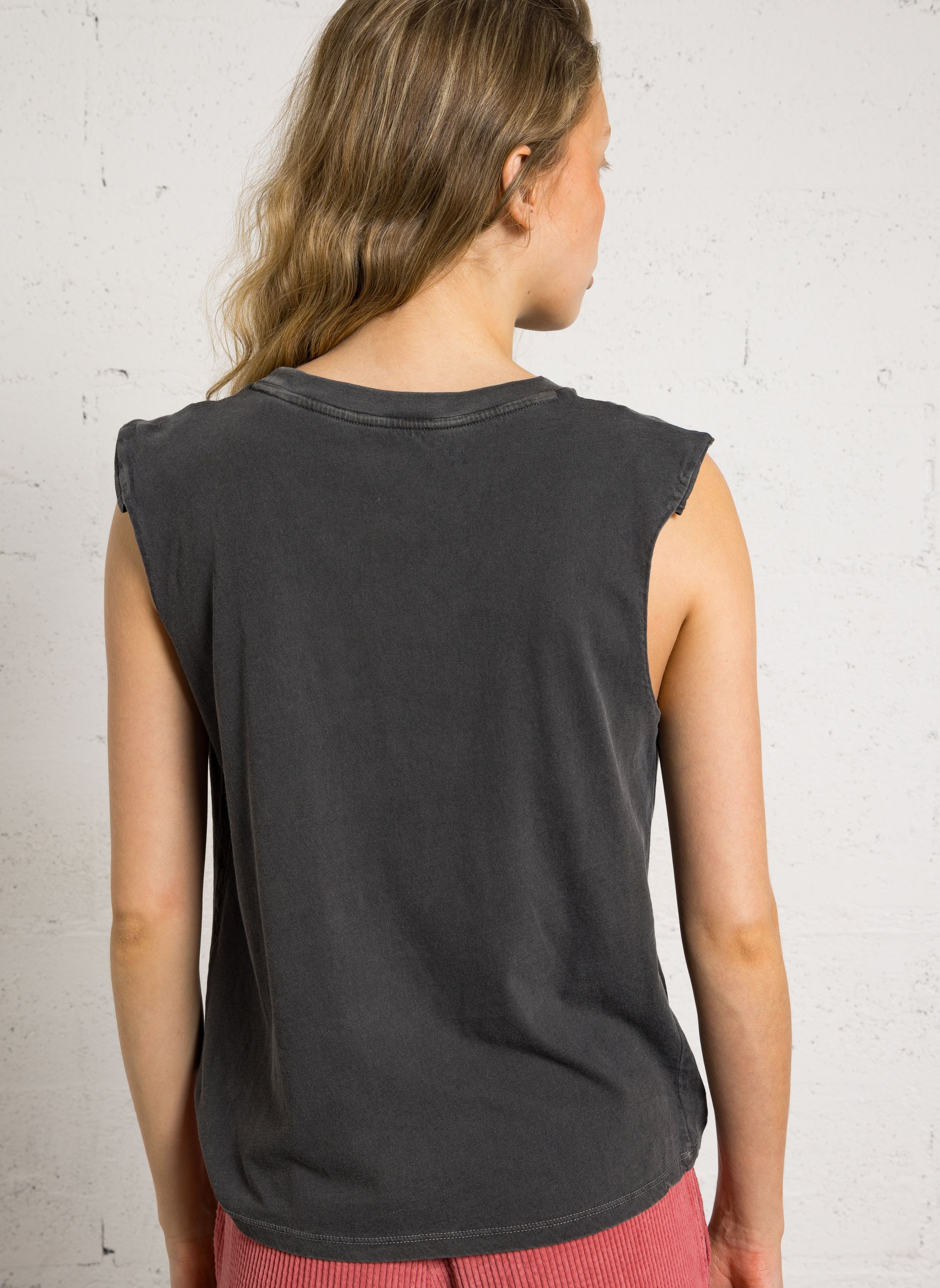 Round-neck organic cotton tank top LEON & HARPER Grey