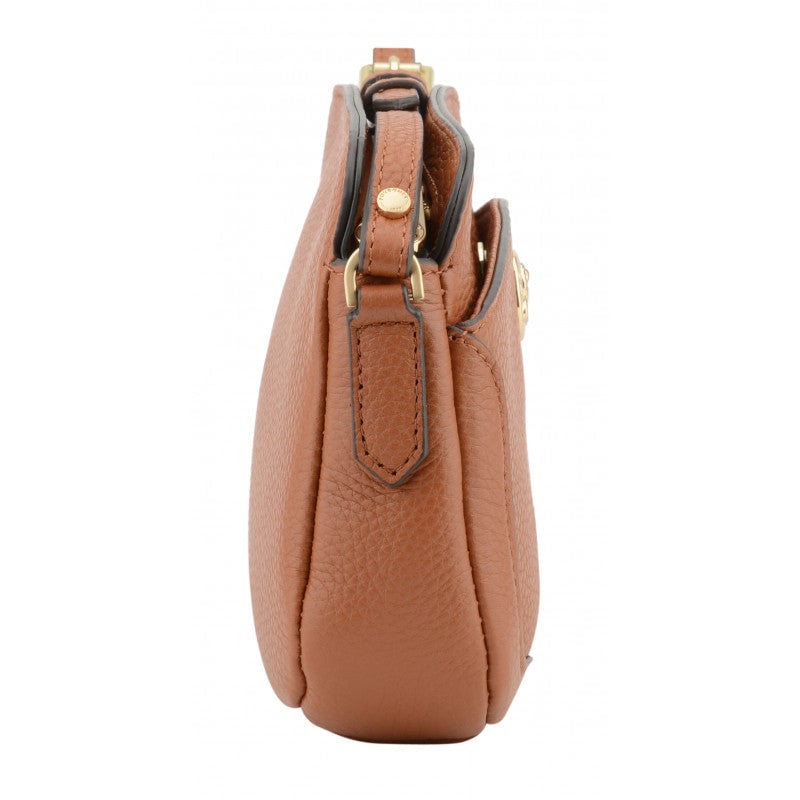 Crossbody bag in cowhide leather Brown