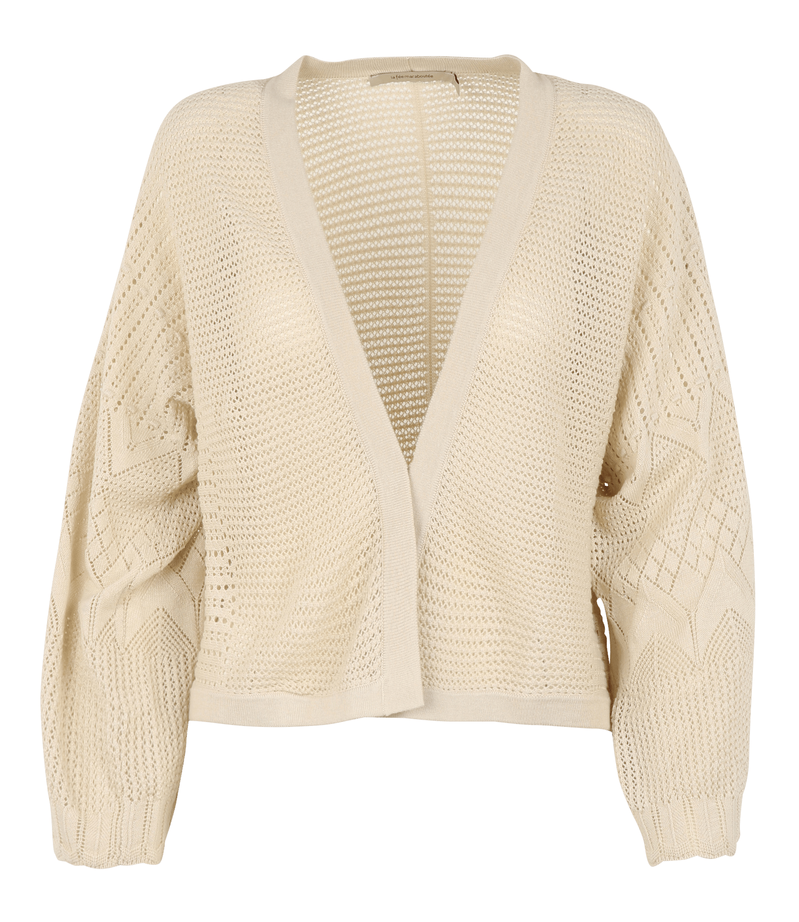 Ajour-Strickjacke LA FEE MARABOUTEE Beige