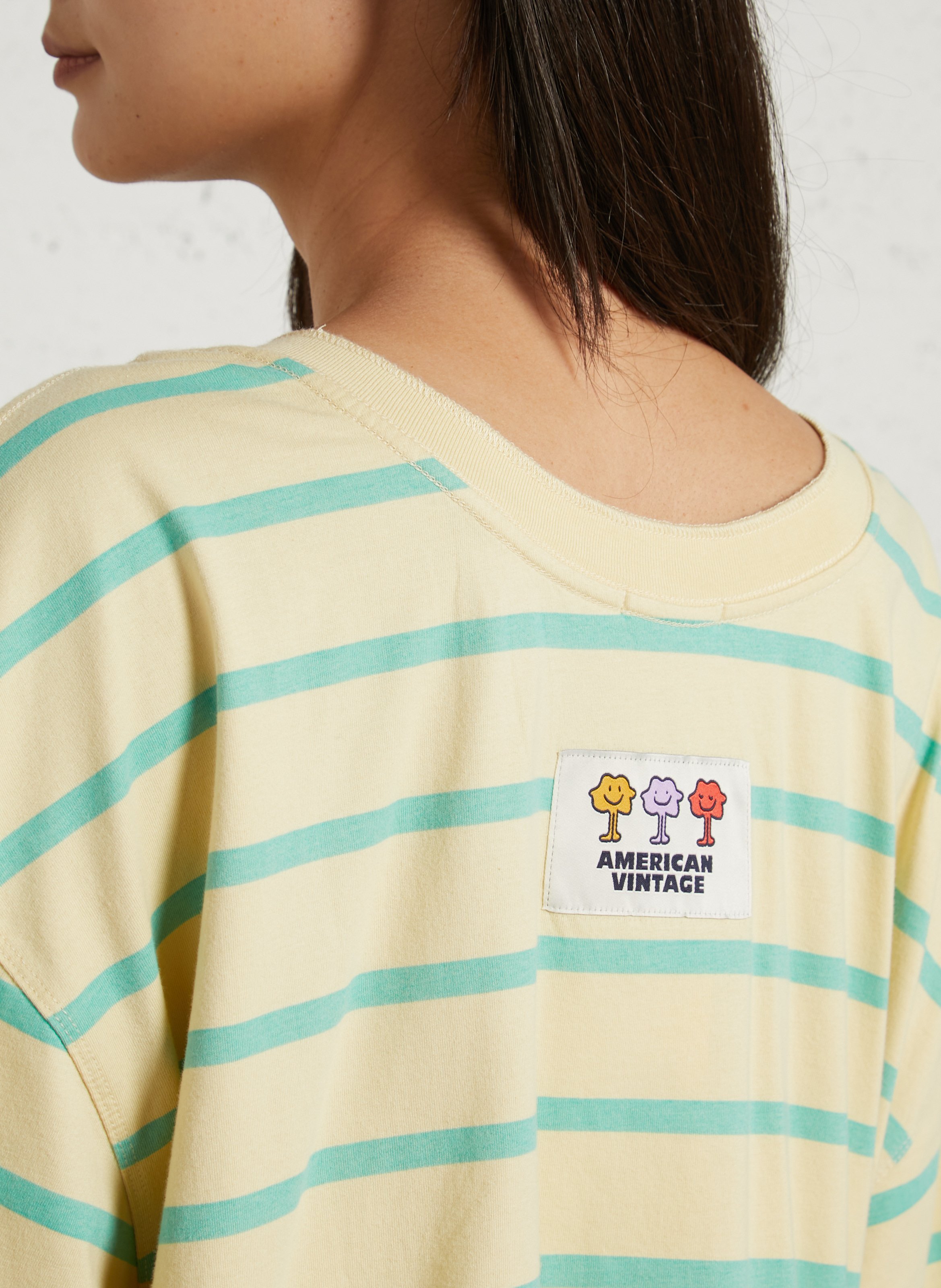 T-shirt oversize en coton AMERICAN VINTAGE Beige