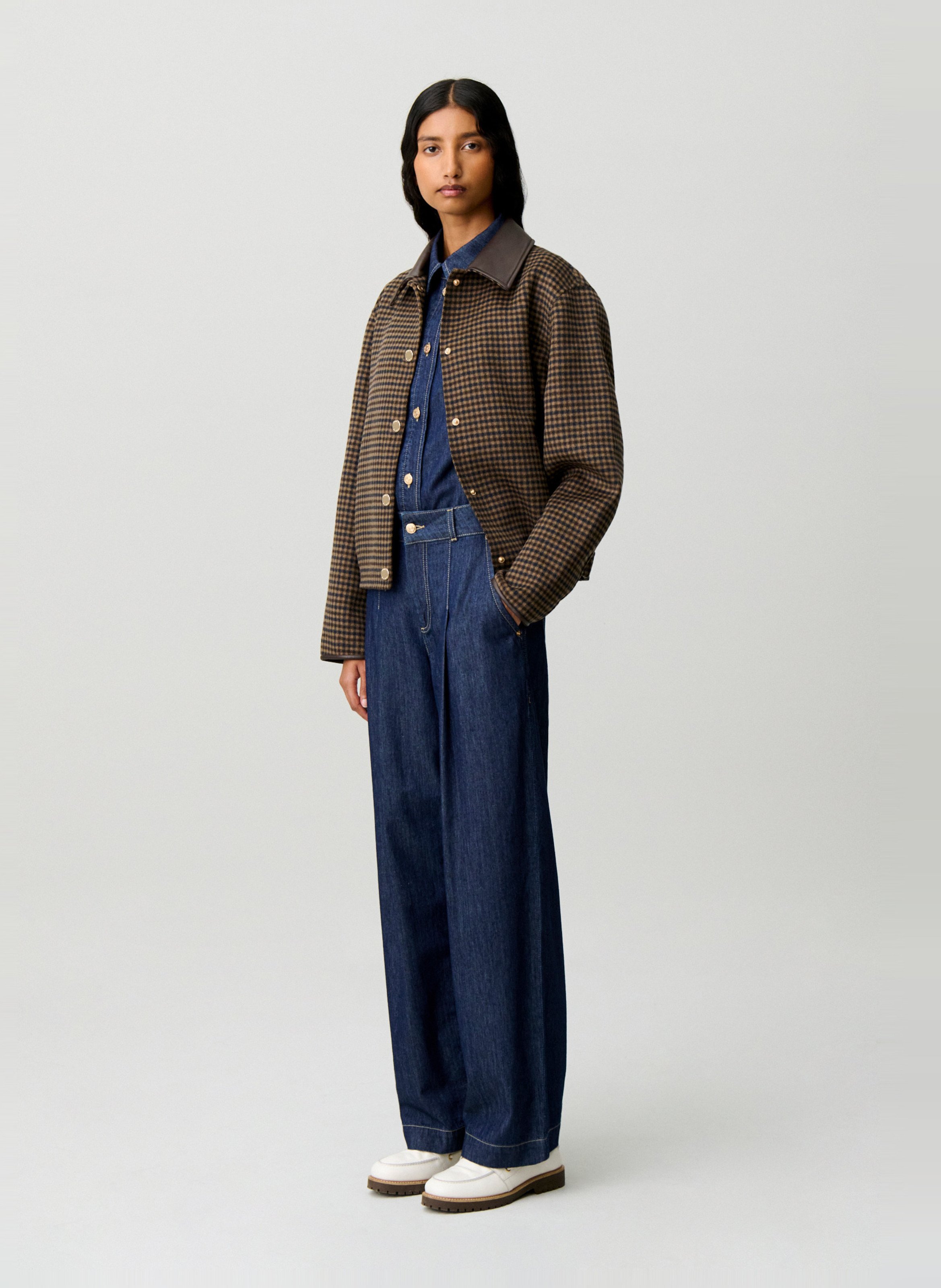 Jean droit en coton CLAUDIE PIERLOT Bleu