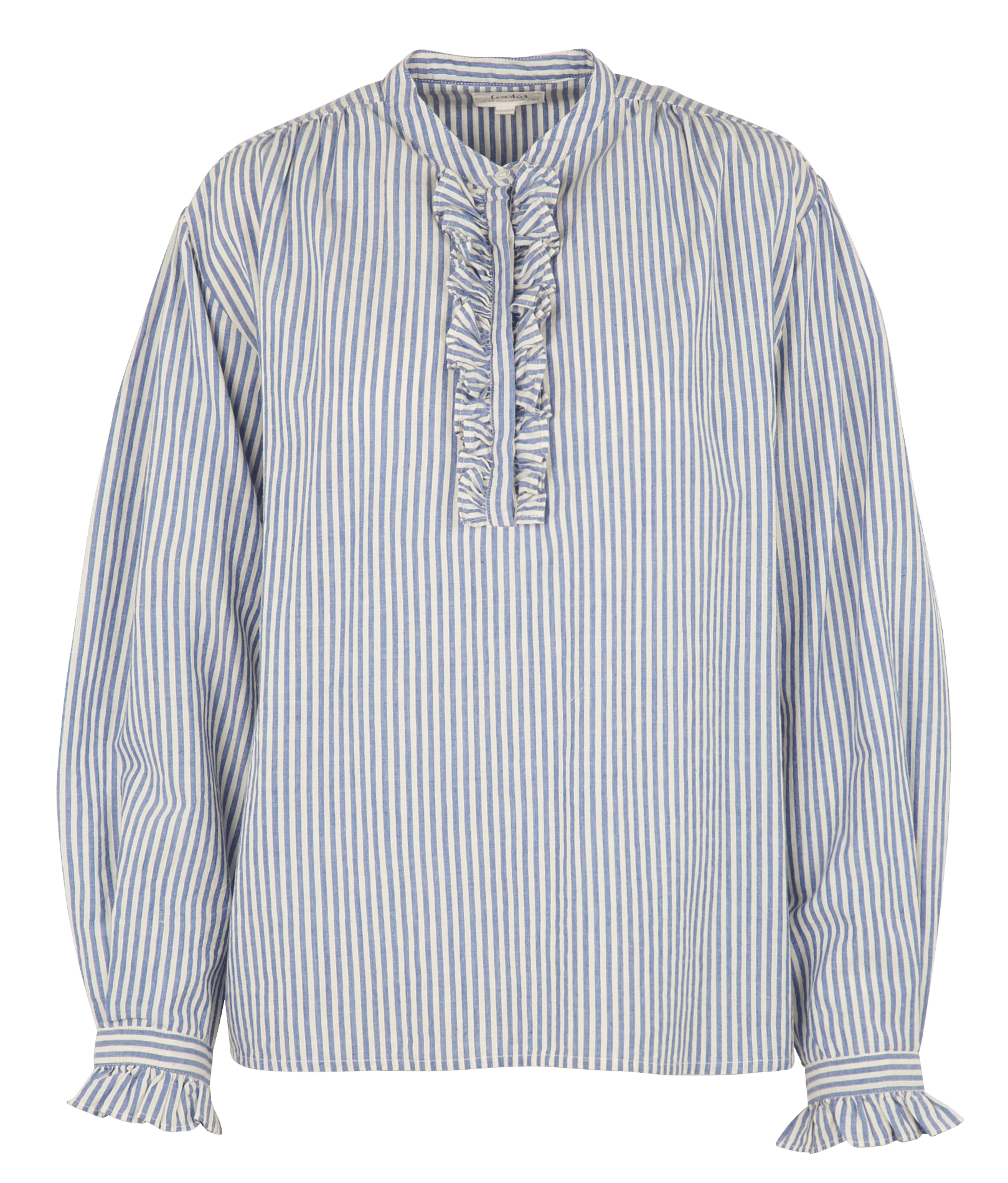 Baumwollbluse mit Rundhalskragen FEEKA Blau