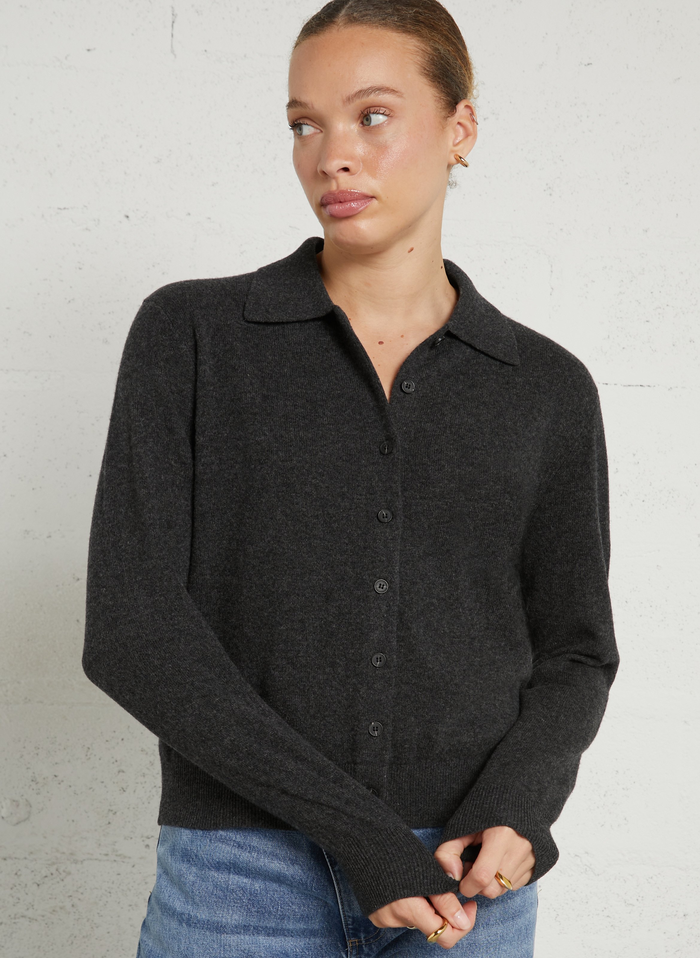 Cardigan droit en mohair JC SOPHIE