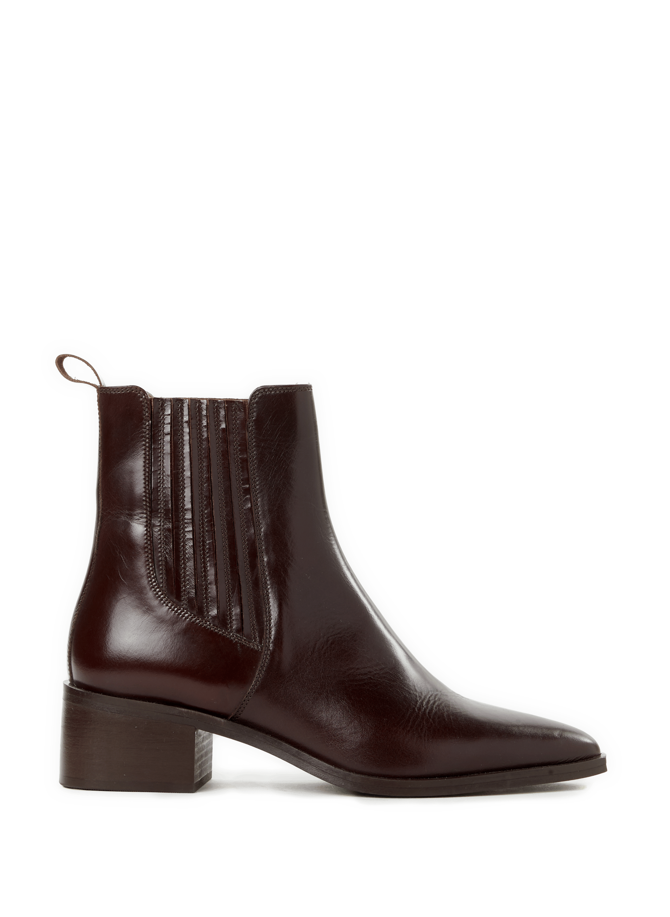 Beyoncé leather ankle boots in brown. SAISON 1865 Brown