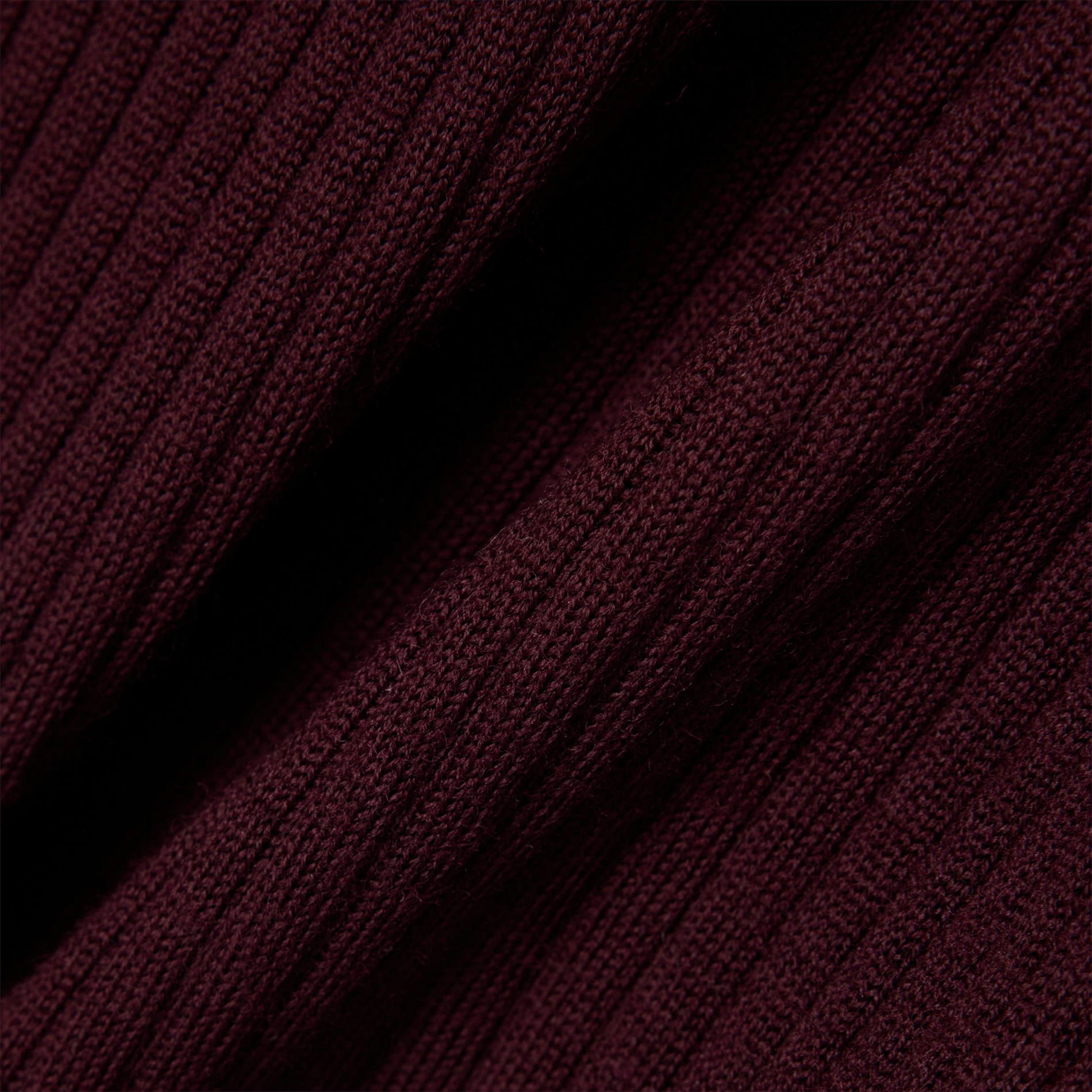 Eng anliegender Rundhalsausschnitt-Pullover aus gerippter Wolle LACOSTE Rot