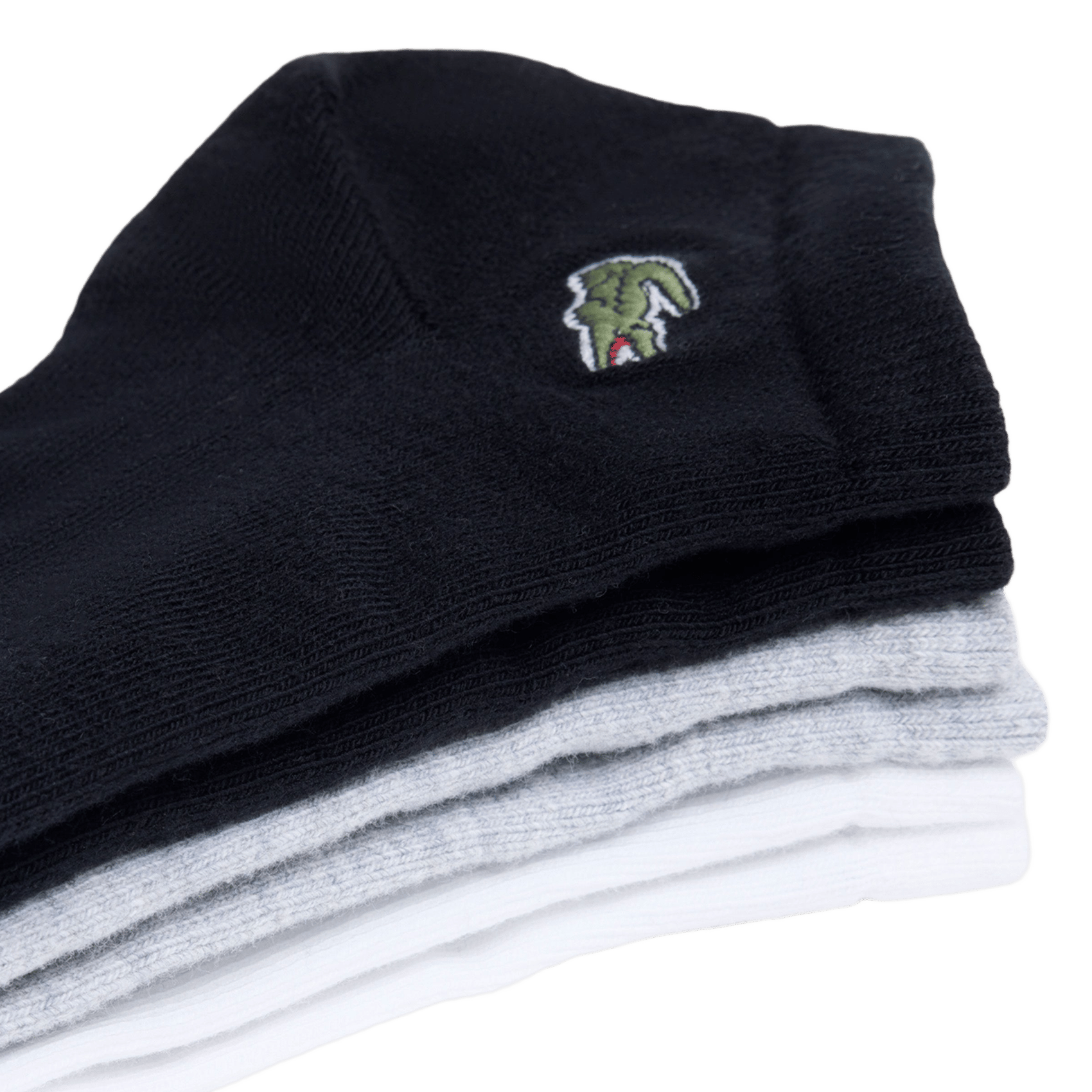 Set of 3 pairs of plain socks in blended cotton LACOSTE Multicolored