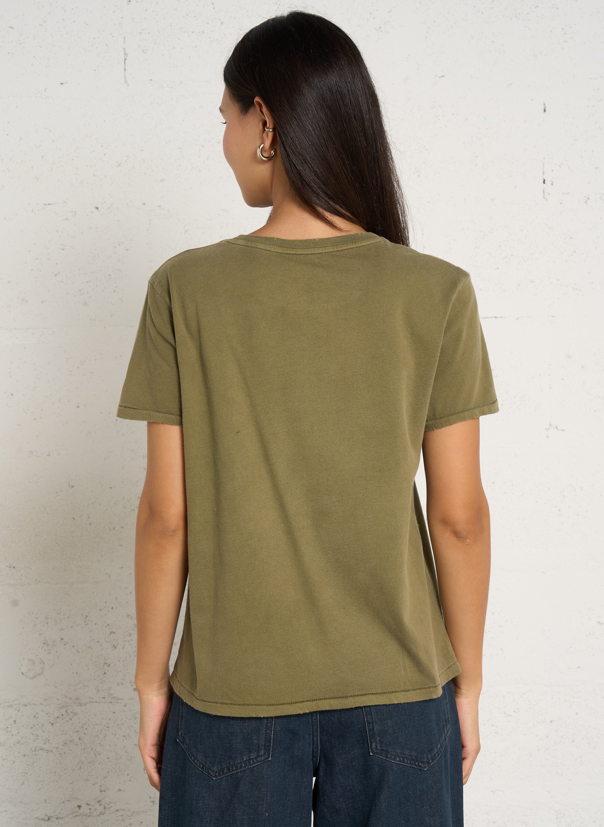 Regular-fit, katoenen T-shirt met ronde hals NEWTONE Kaki