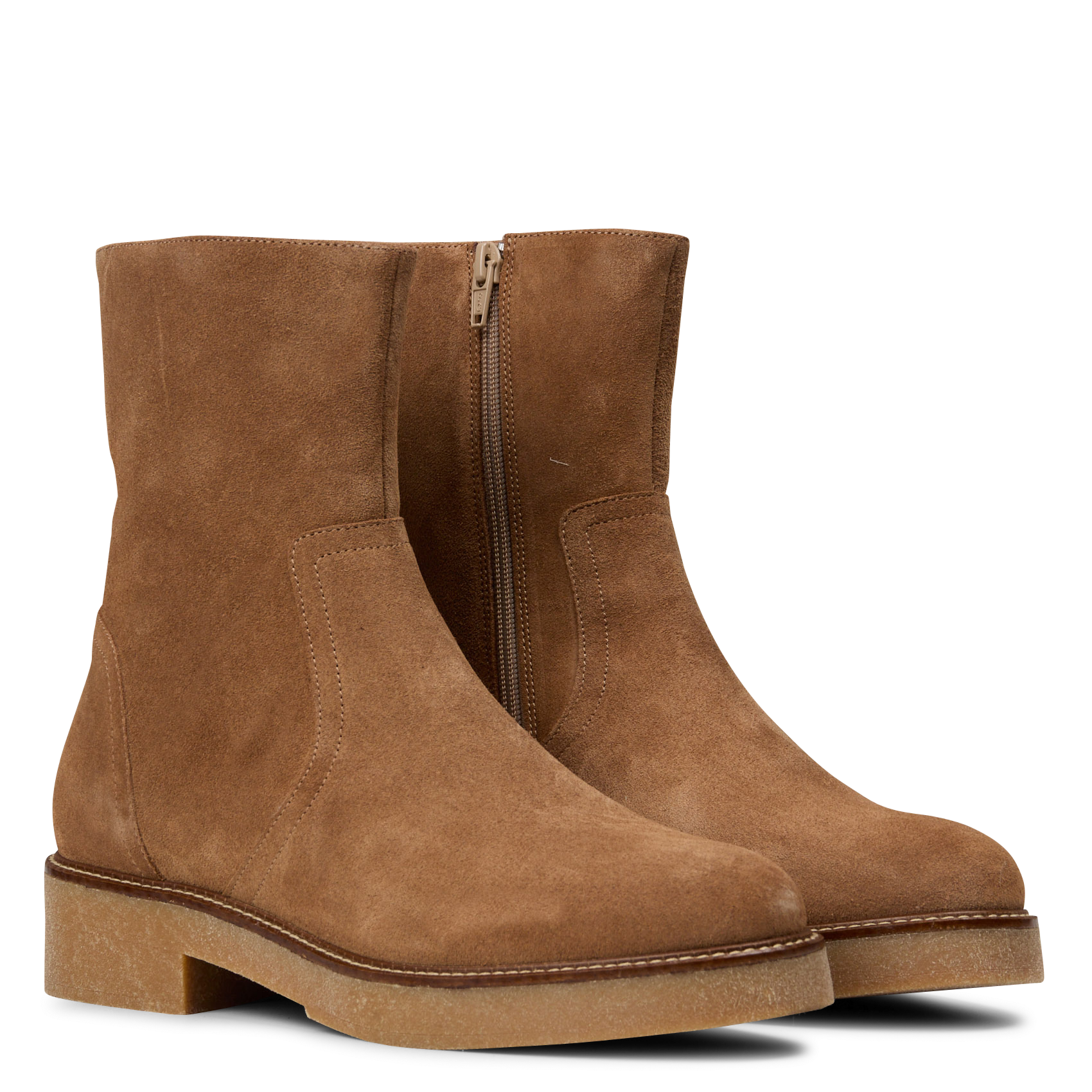 Stiefeletten aus Veloursleder MELLOW YELLOW Beige