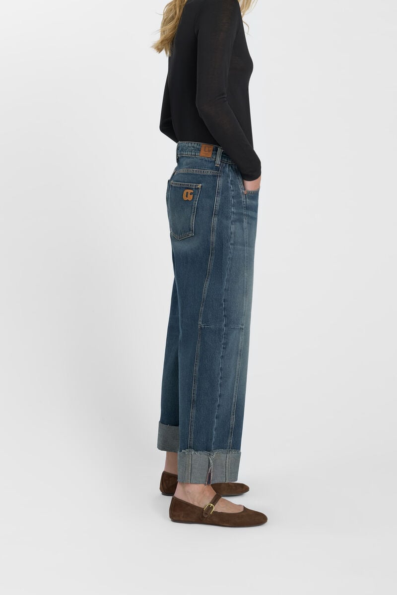 Loose-fit zip jeans LE TEMPS DES CERISES Blue