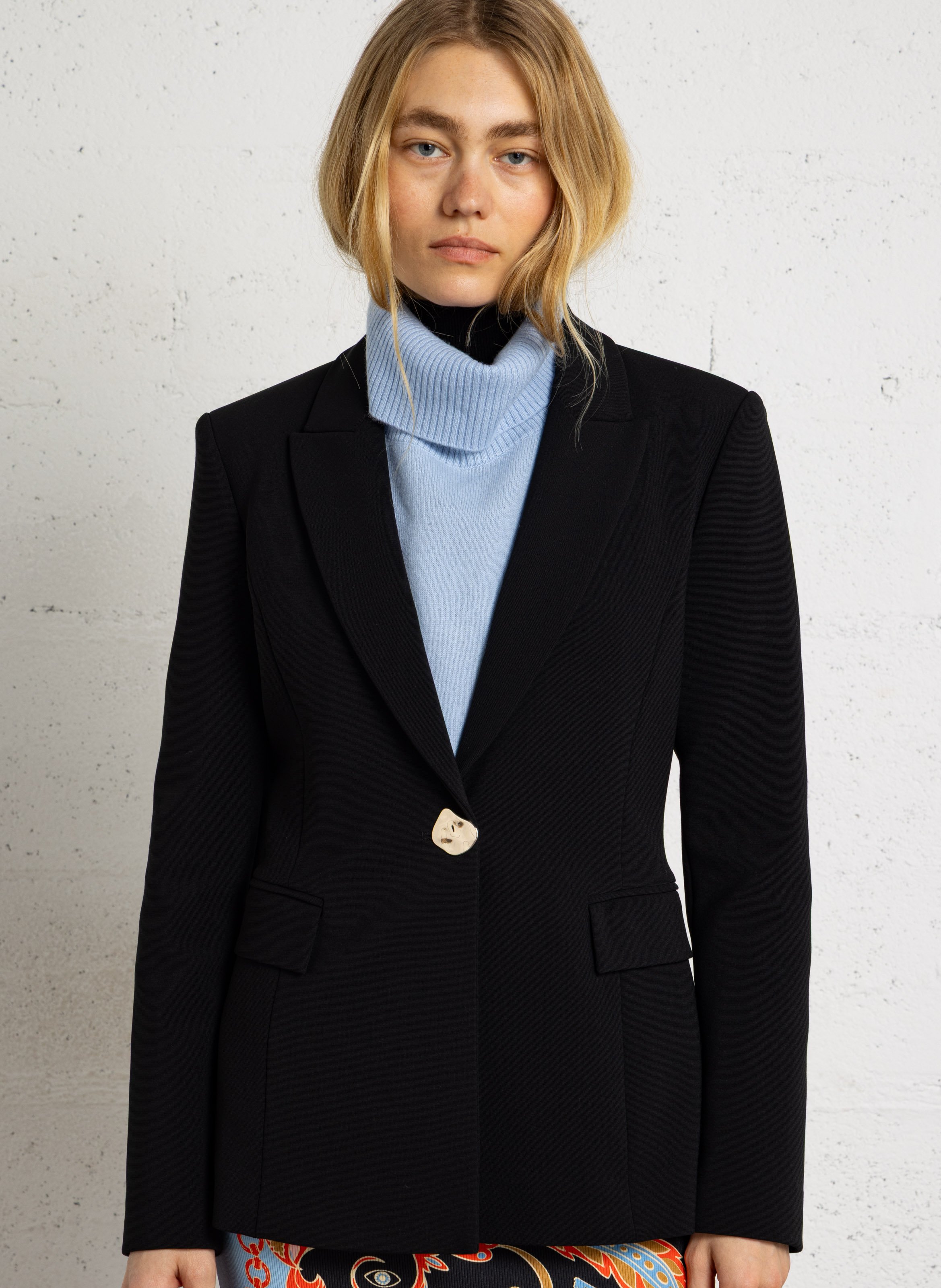 Einfarbiger taillierter Blazer LIU JO Schwarz
