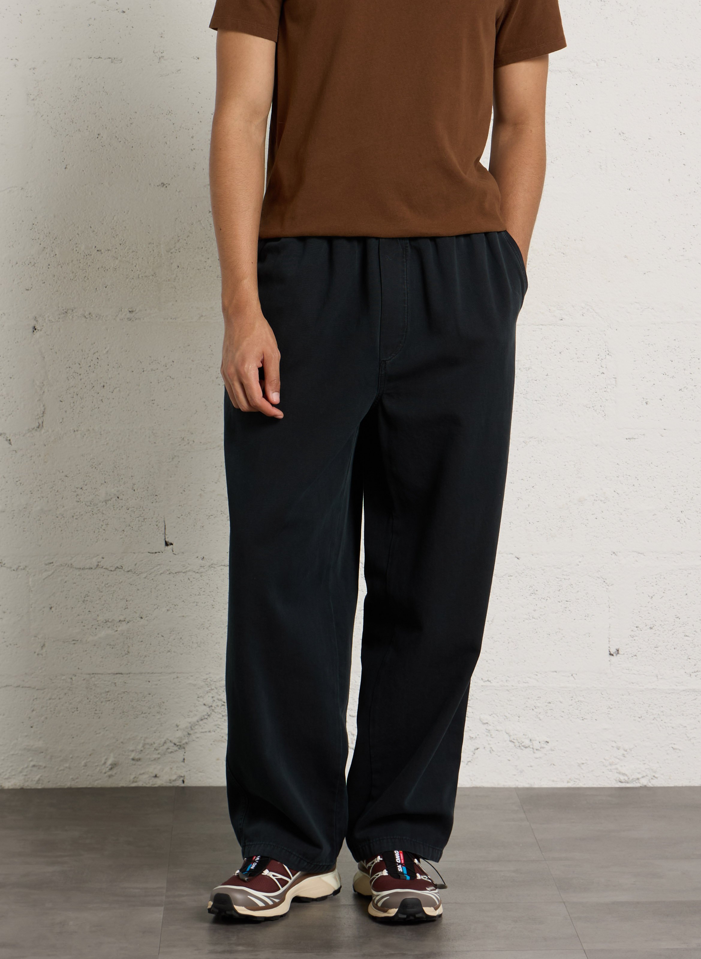 Wijde katoenen pantalon AMERICAN VINTAGE Zwart