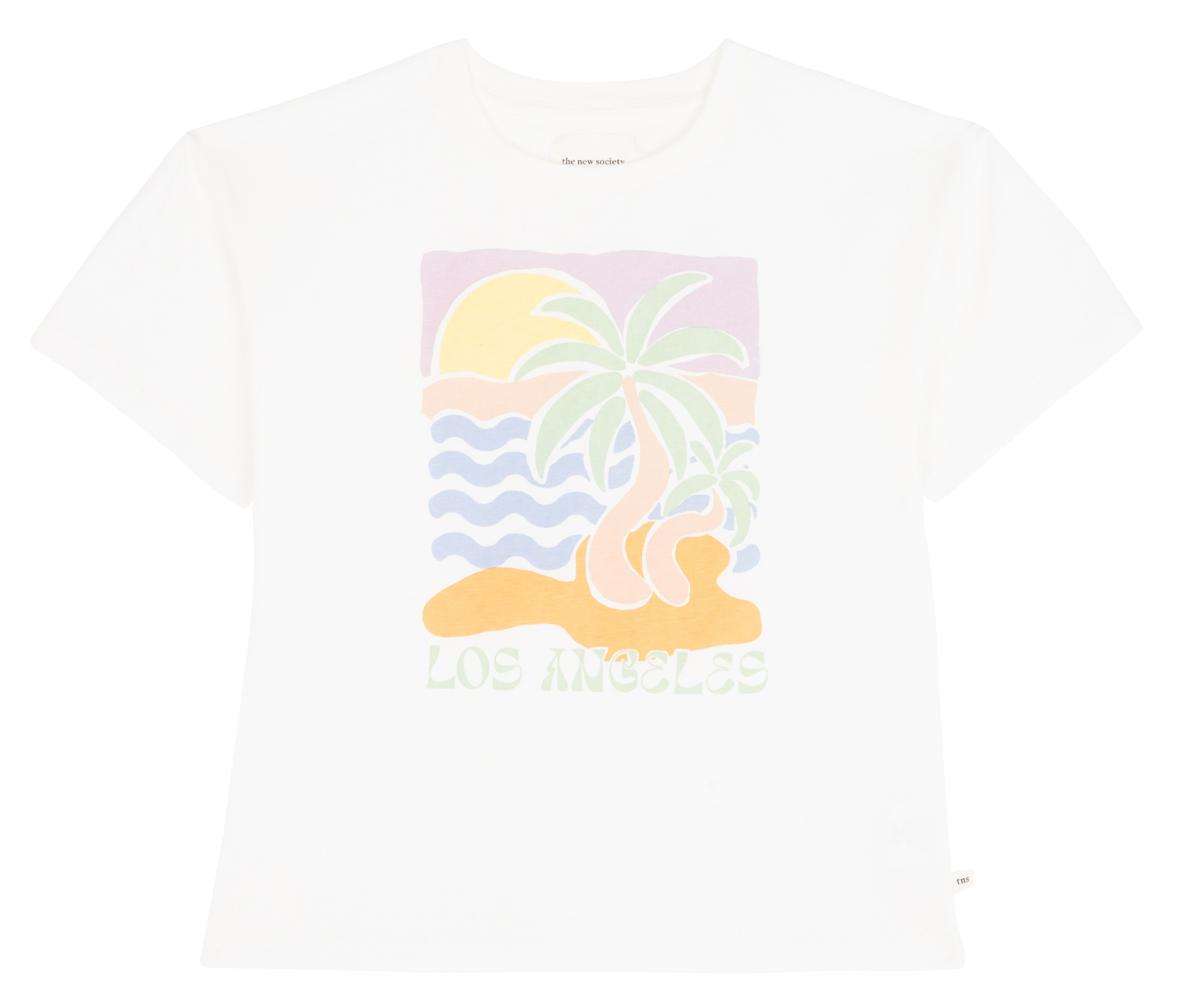 Bedrucktes Baumwoll-T-Shirt THE NEW SOCIETY Weiss