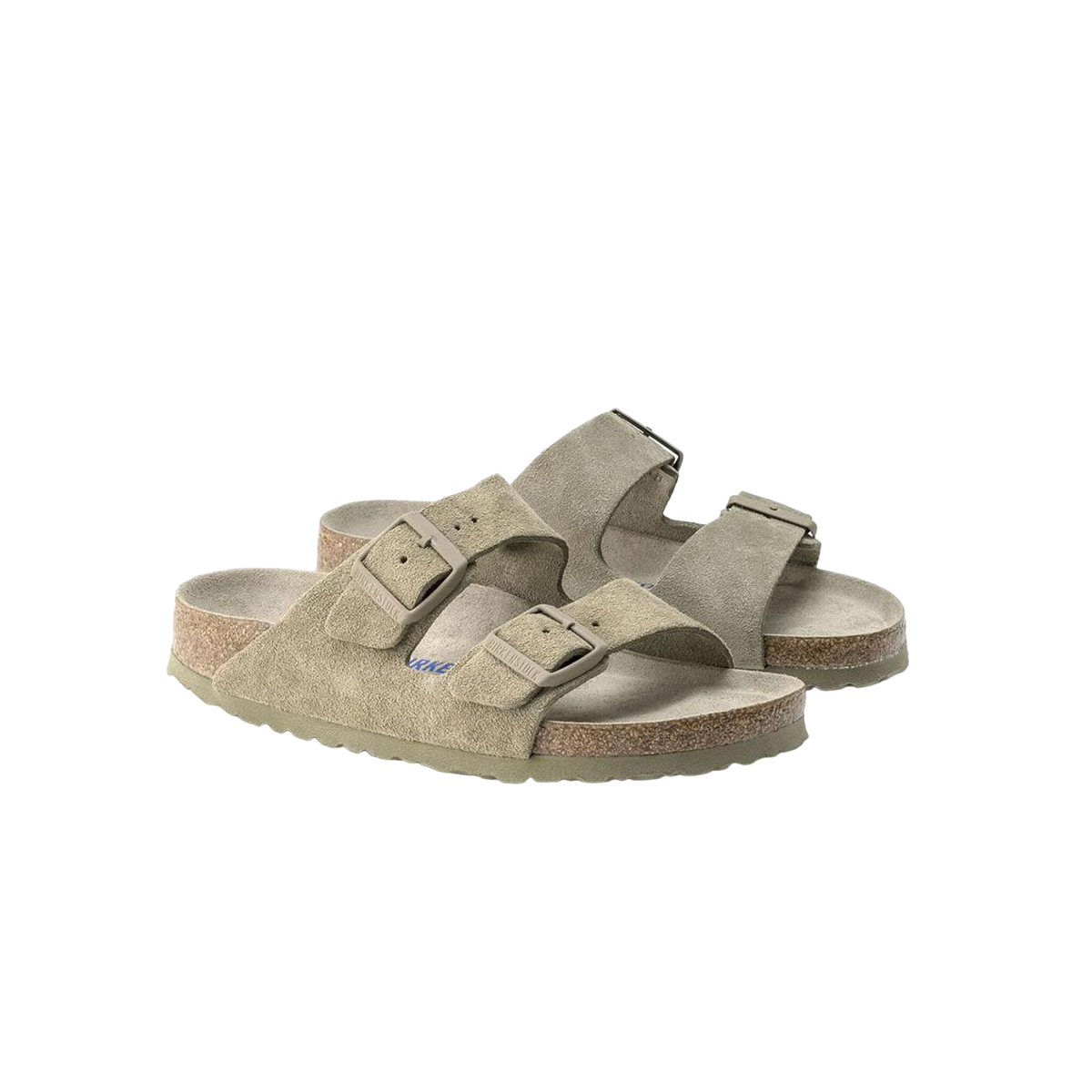 Faux leather sandals BIRKENSTOCK Grey