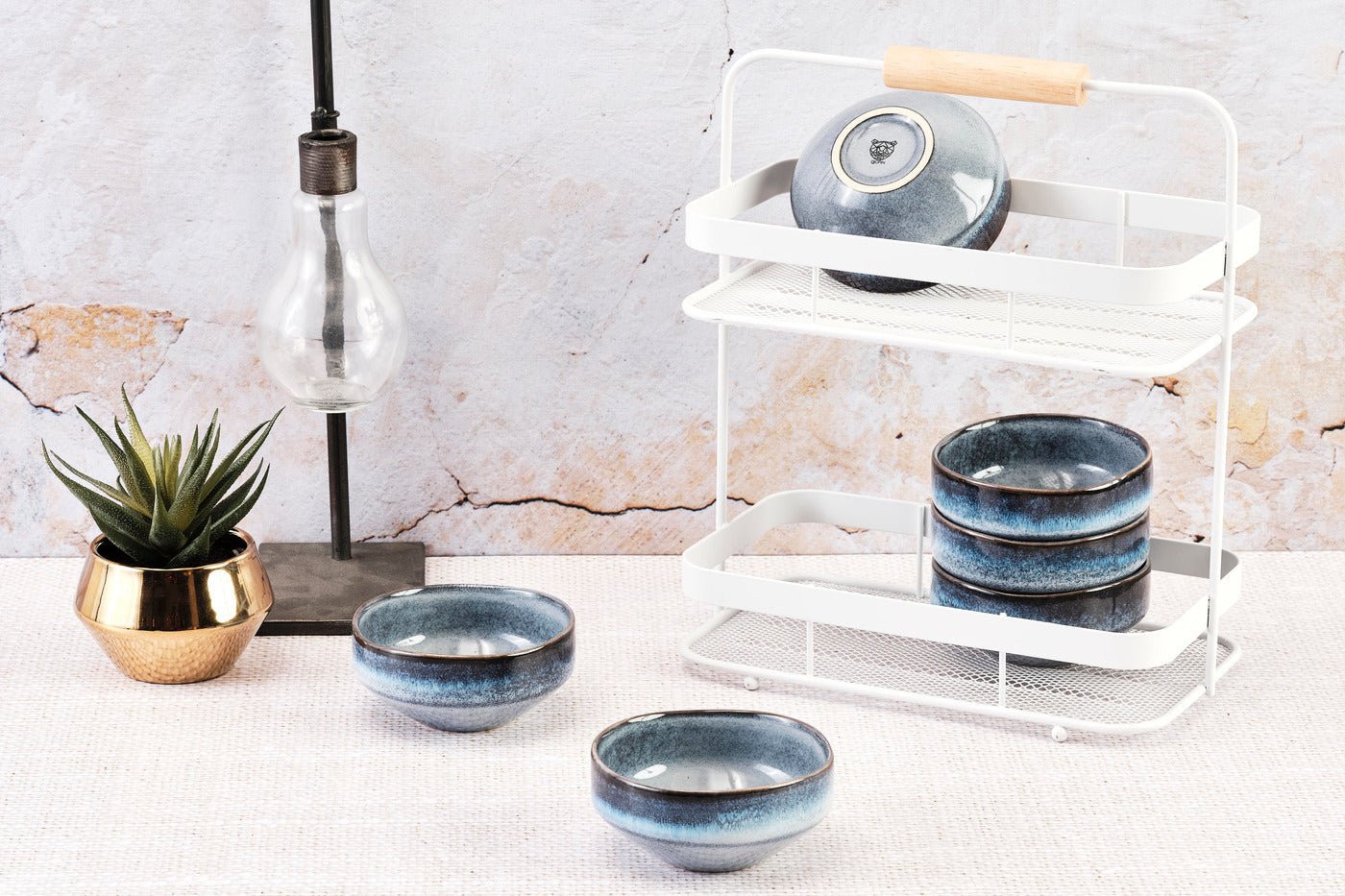 Bol genesis ø11cm - 6 pièces - terre BJORN Bleu