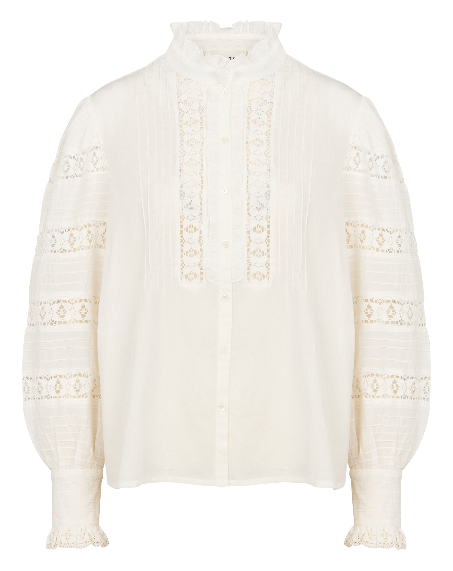 Round-neck cotton blouse ANTIK BATIK Beige