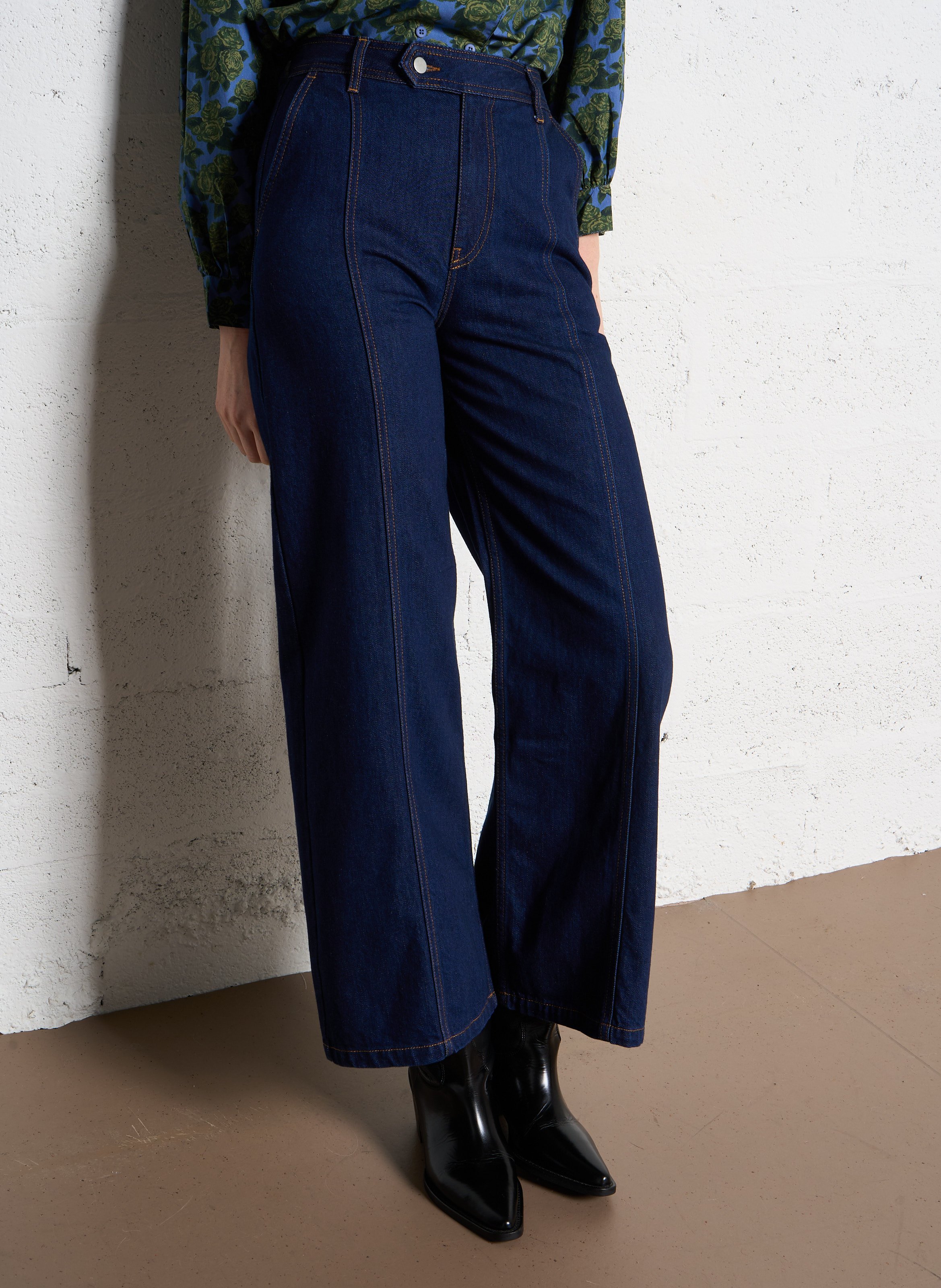 Jean brut droit en coton THE TINY BIG SISTER Bleu