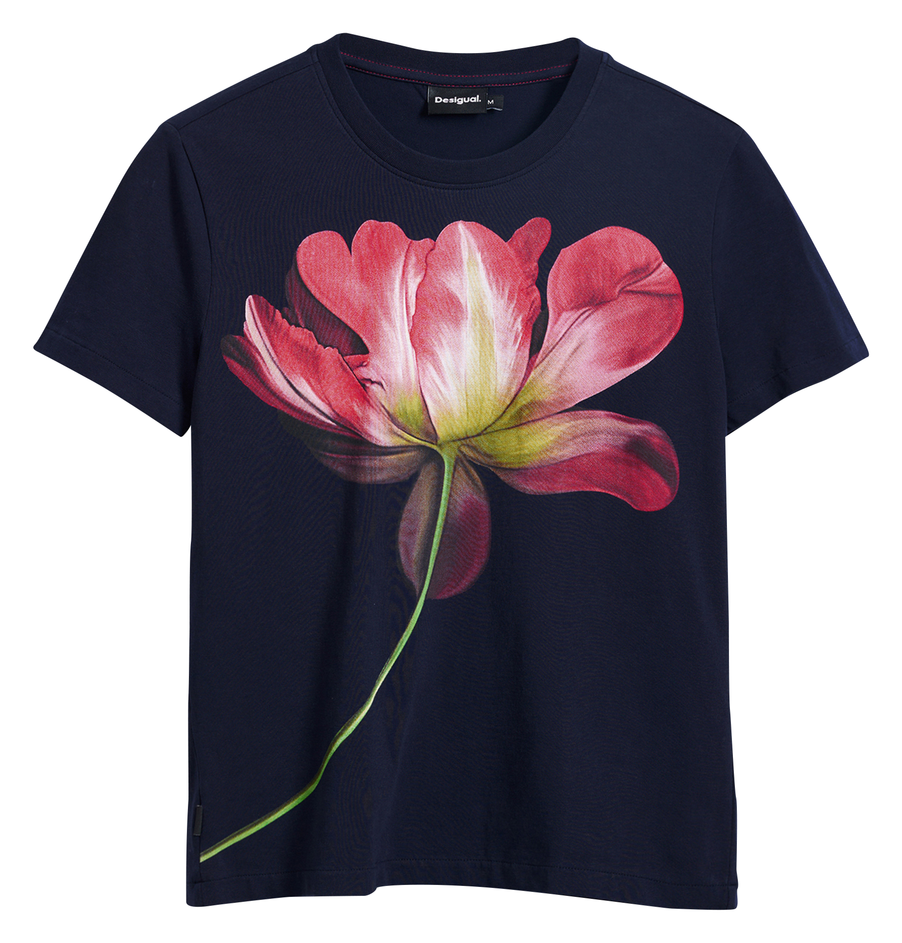 Tee-shirt ajusté en coton mélangé DESIGUAL Bleu