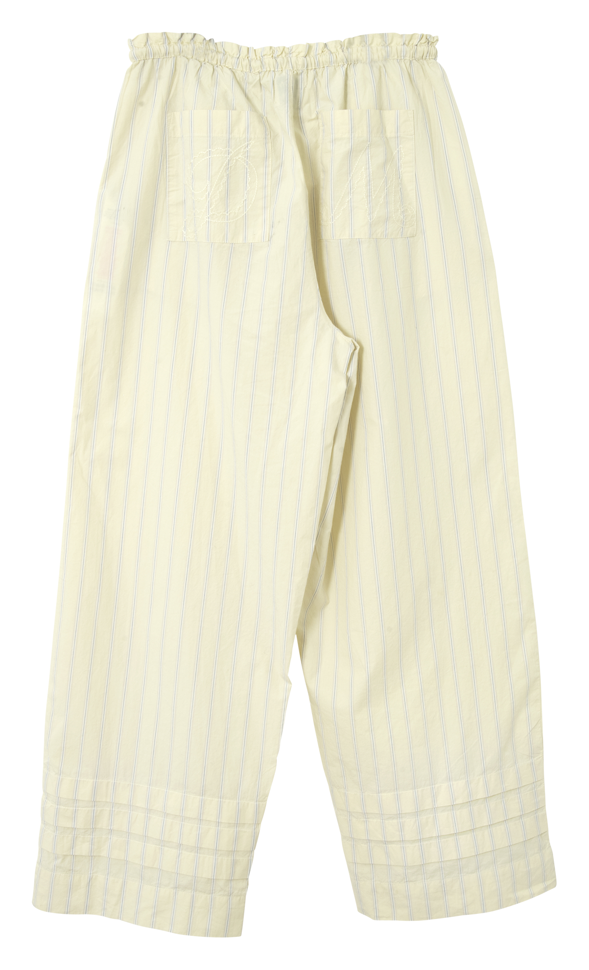 Straight striped organic cotton trousers DAMSON MADDER Yellow