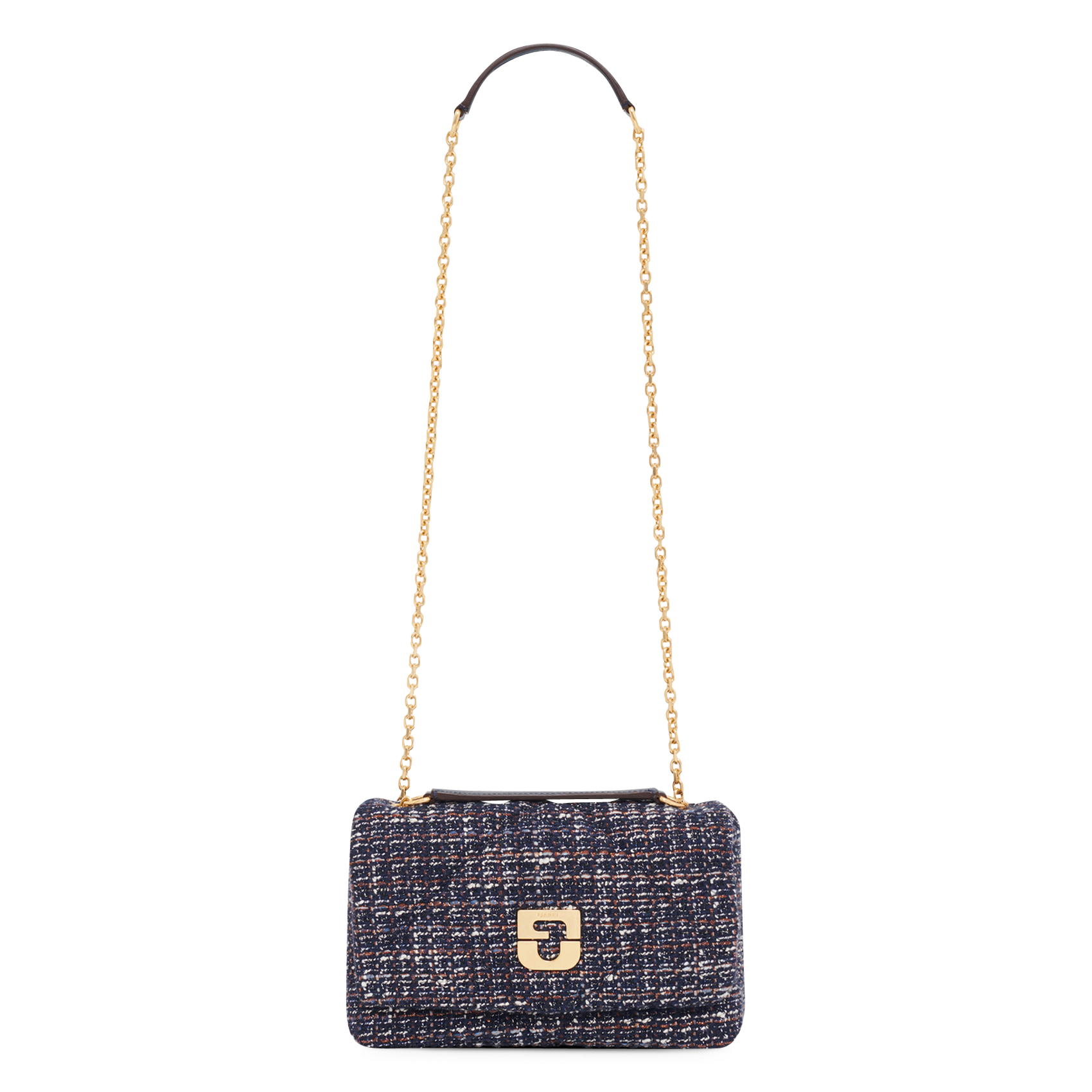 Sac bandoulière à rabat en tweed  GERARD DAREL Bleu