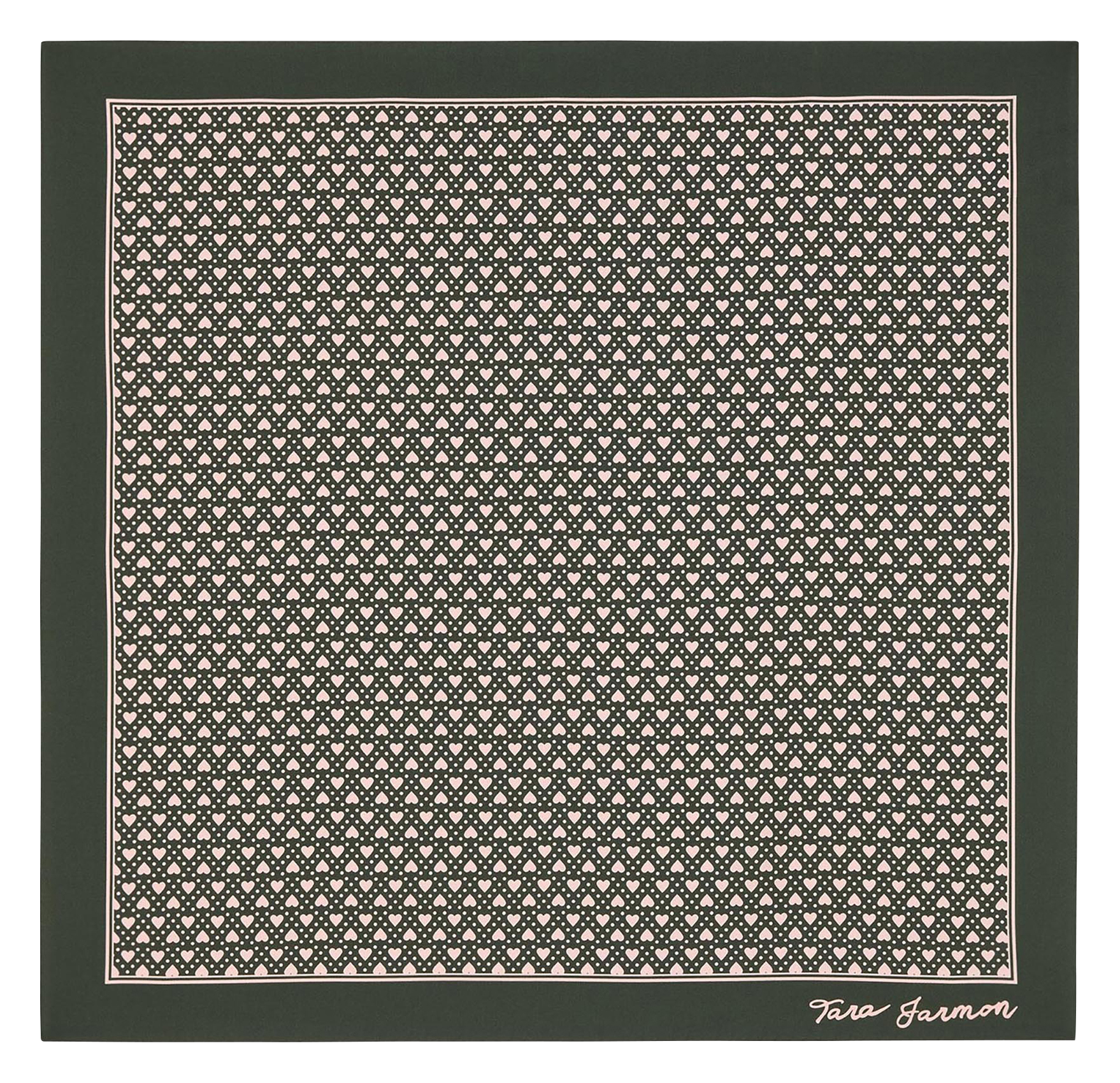 Bedruckter Seidenschal TARA JARMON Grun