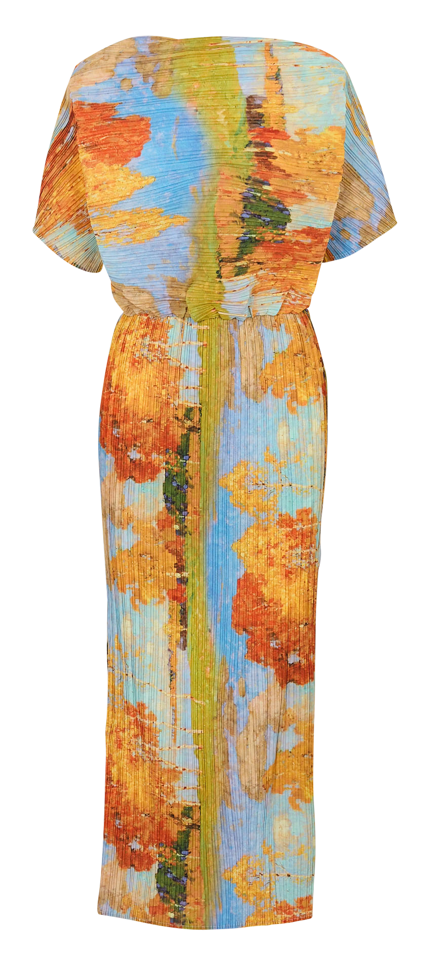 Robe longue élastiquée à motif NEVER FULLY DRESSED Multicolore