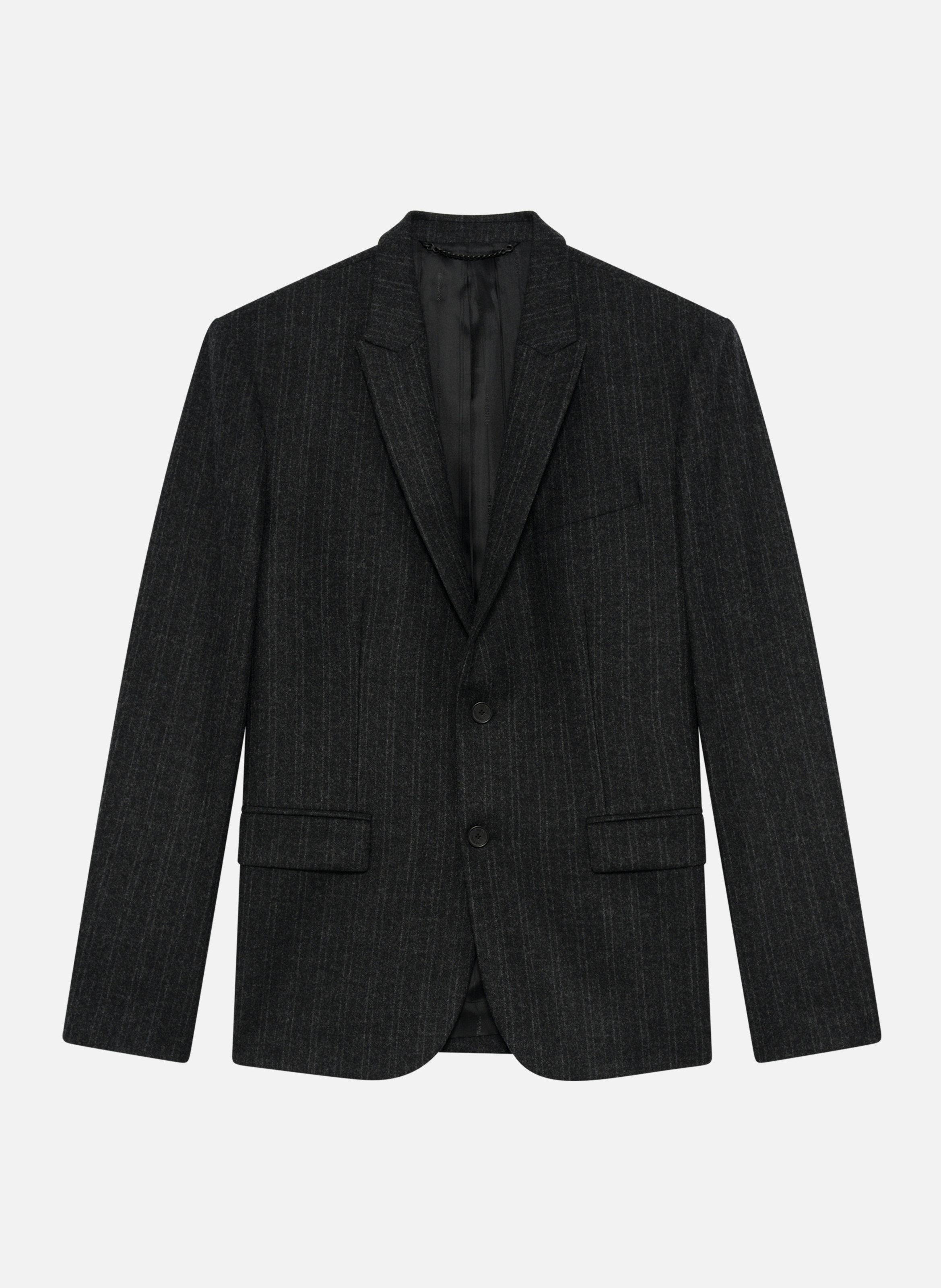 Straight suit jacket with pinstripes THE KOOPLES Grey