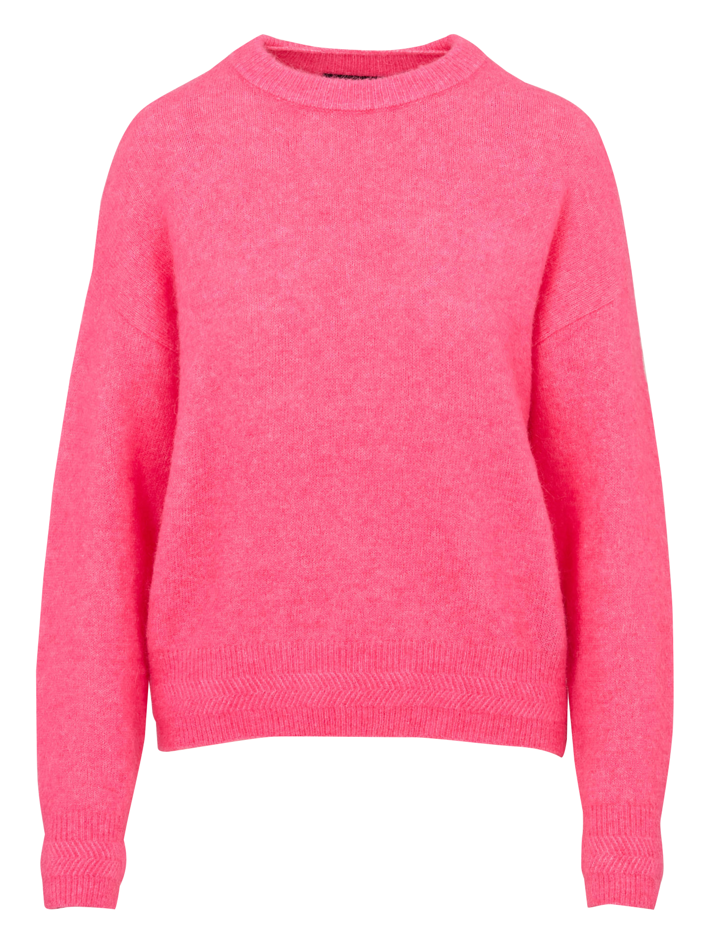 Pull ample col rond en laine mélangée MKT Rose