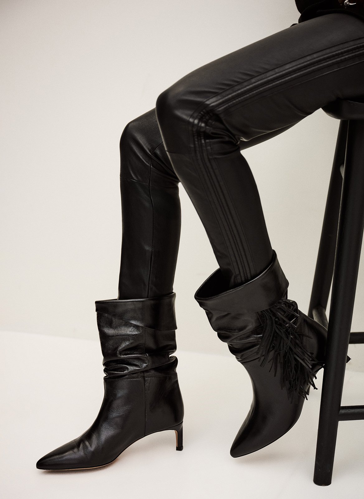 Bottines en cuir BA&SH Noir