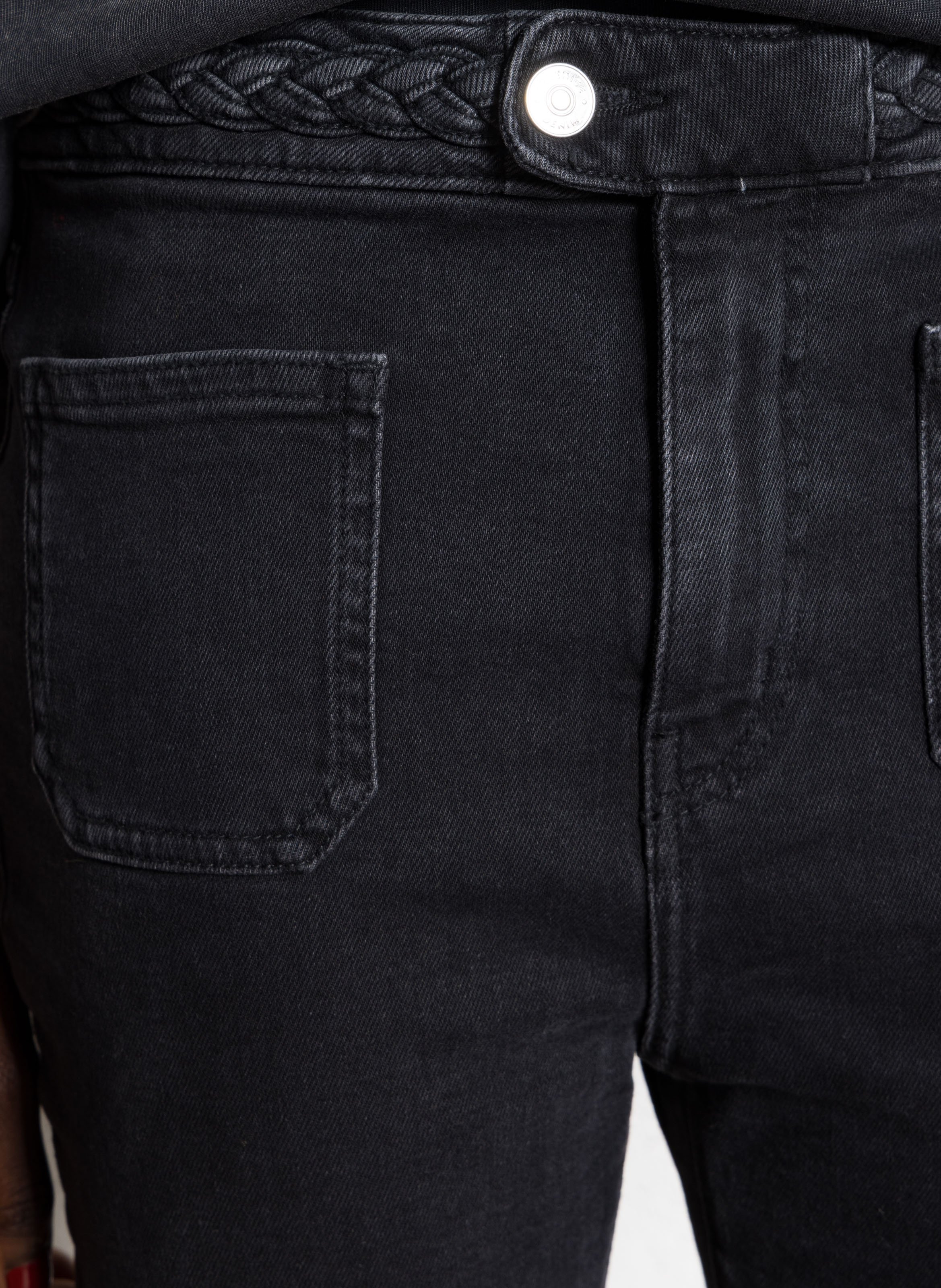 Jean flare en coton mélangé BERENICE Noir