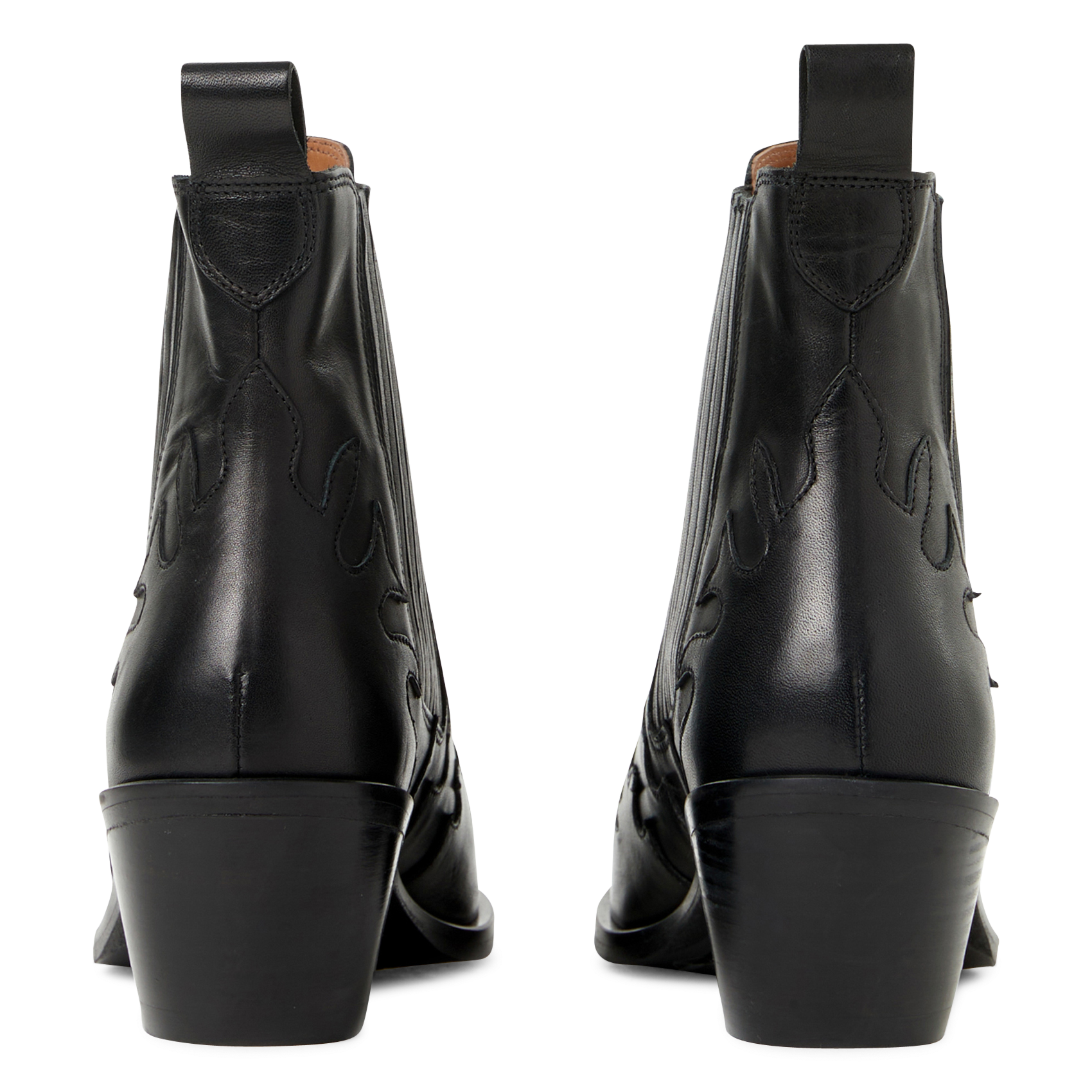 Stiefeletten im Western-Stil aus Veloursleder SAISON 1865 Schwarz