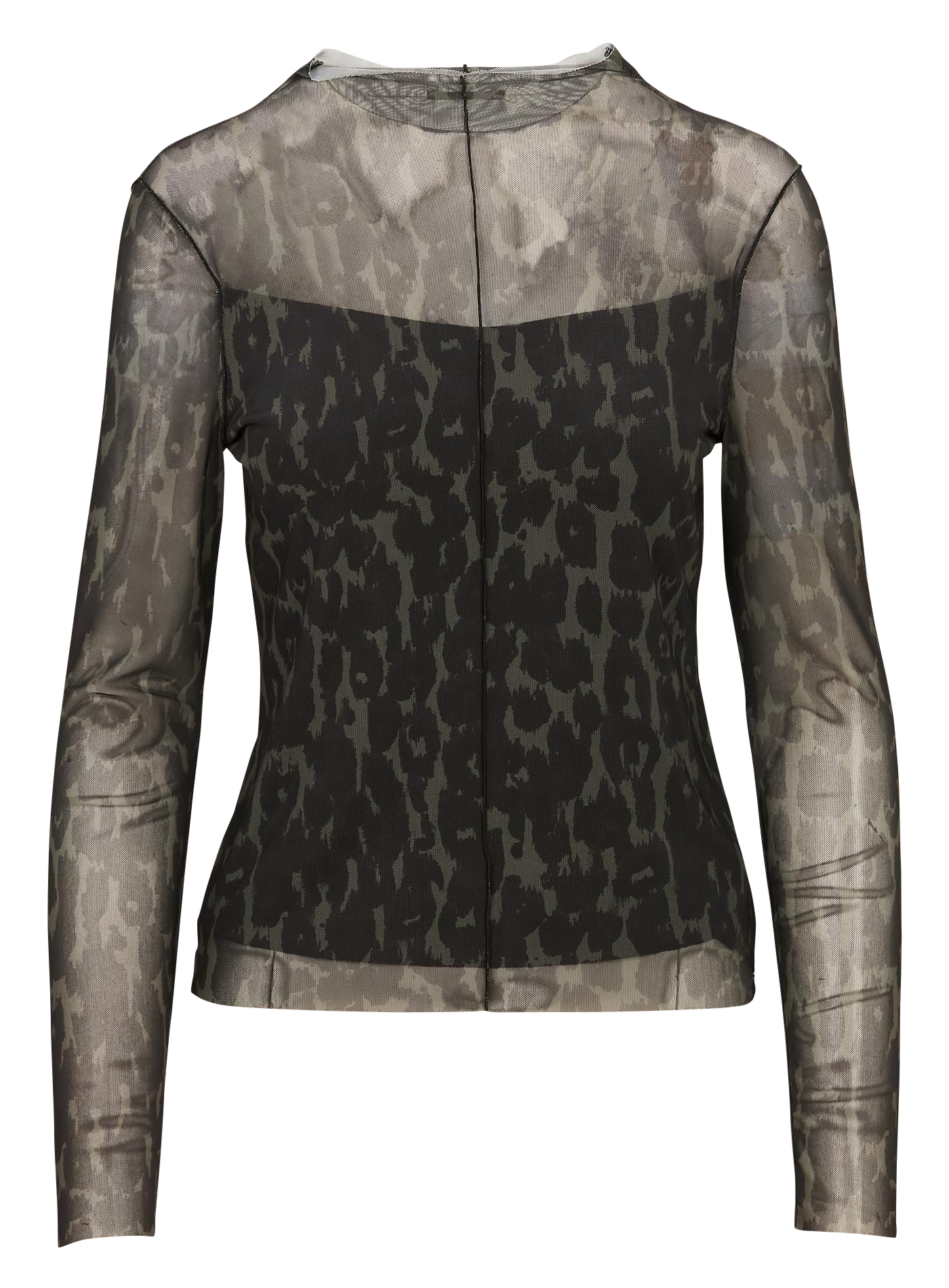 Round neck printed top IKKS Khaki